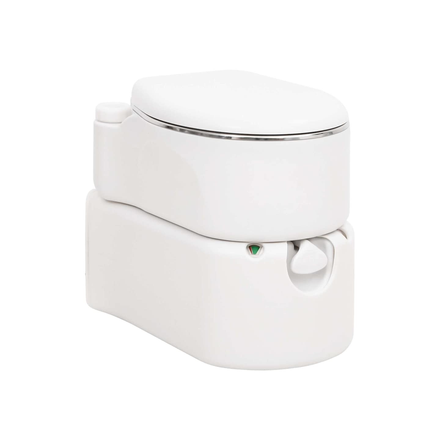 Toilette de camping intégrée blanc 24+17 L PEHD et acier