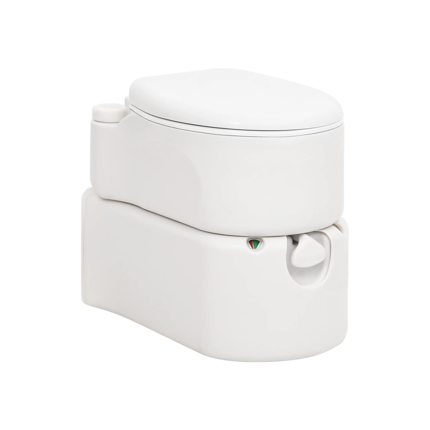 Toilette de camping intégrée blanc 24+17 L PEHD et émail