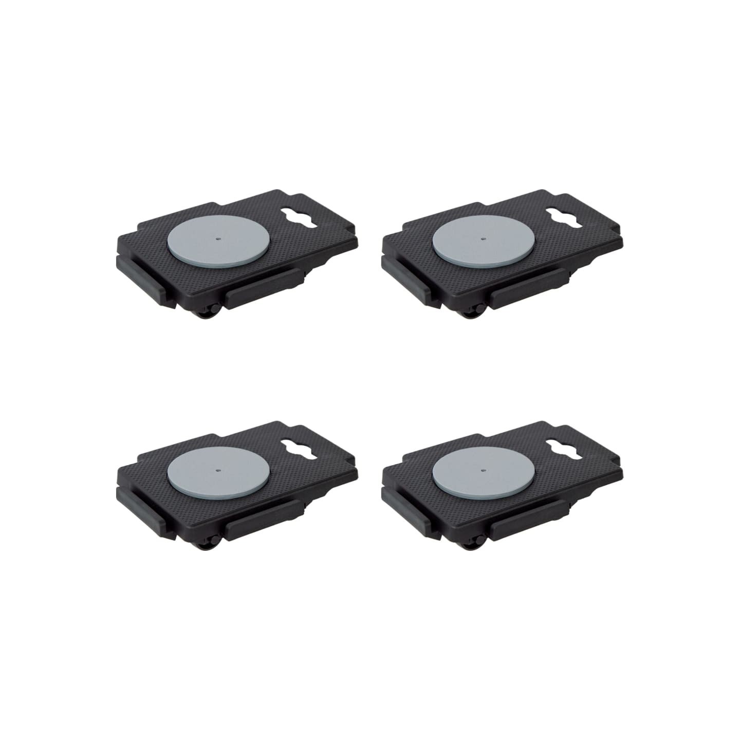 Chariots de déménagement à 8 roues 4 pcs noir PP 150 kg