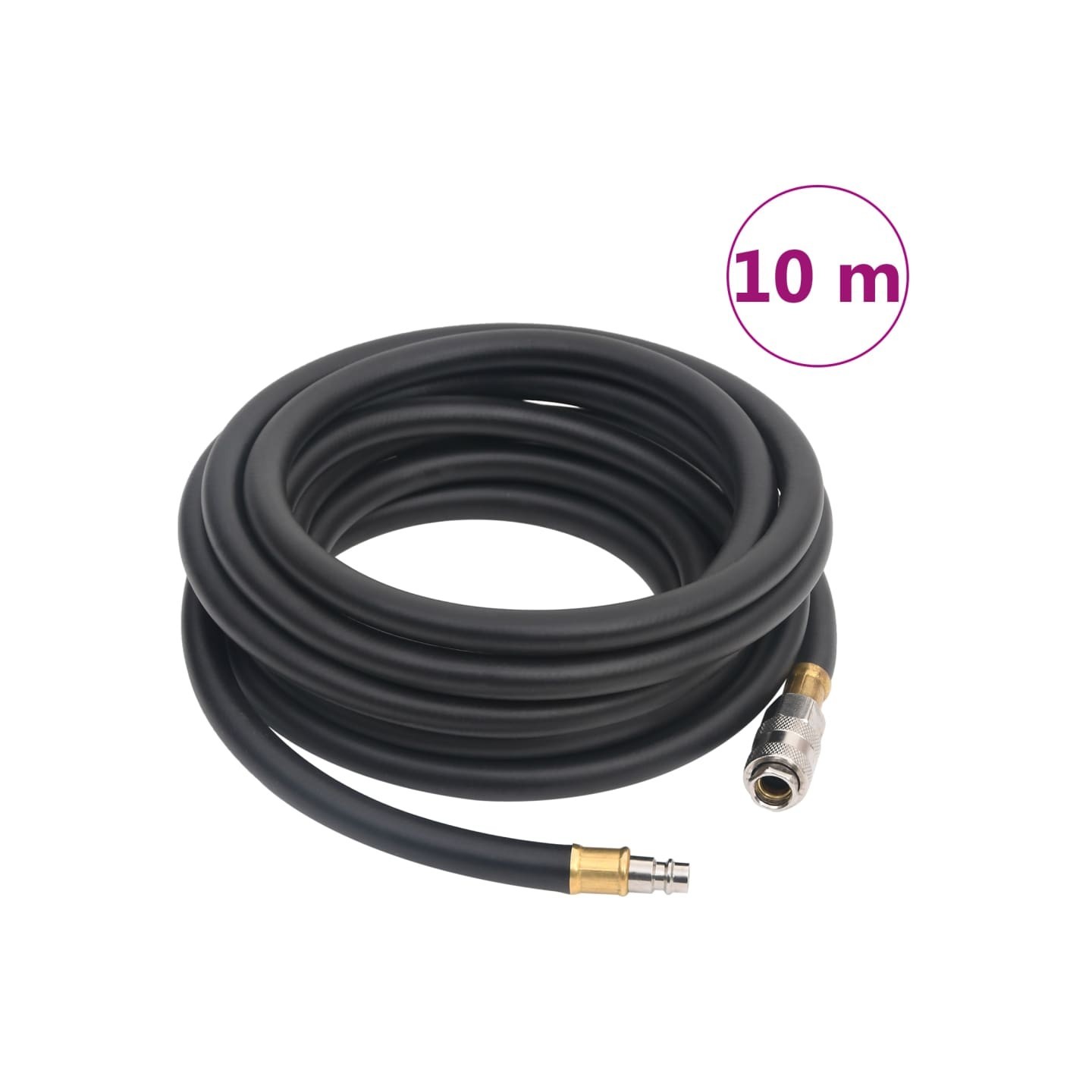 Tuyau d'air hybride noir 0,6" 10 m caoutchouc et PVC