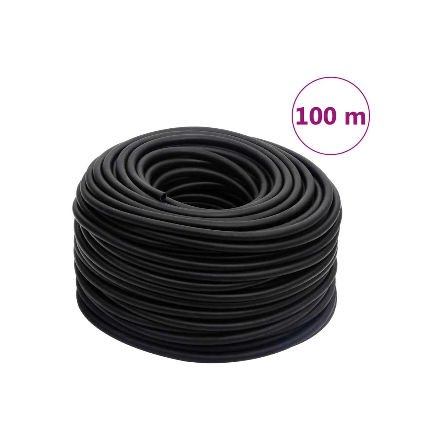 Tuyau d'air hybride noir 0,6" 100 m caoutchouc et PVC