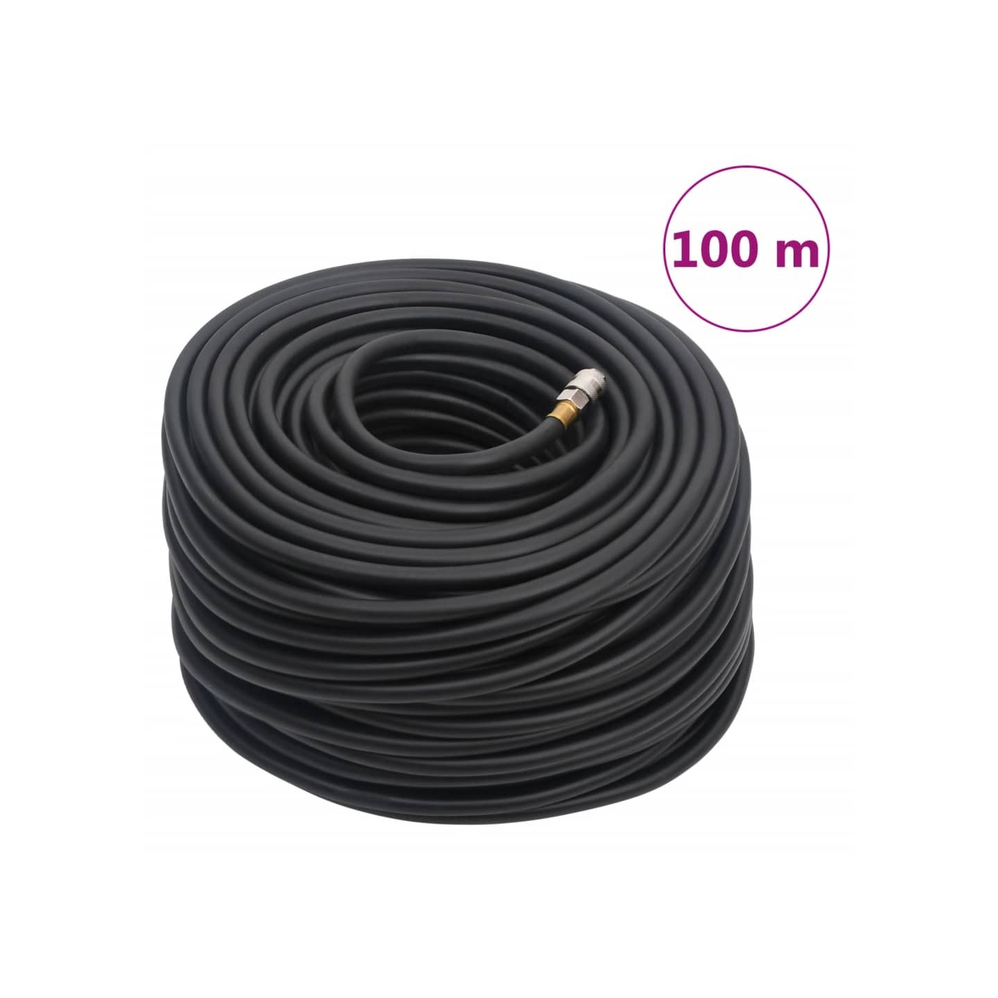 Tuyau d'air hybride noir 0,6" 100 m caoutchouc et PVC