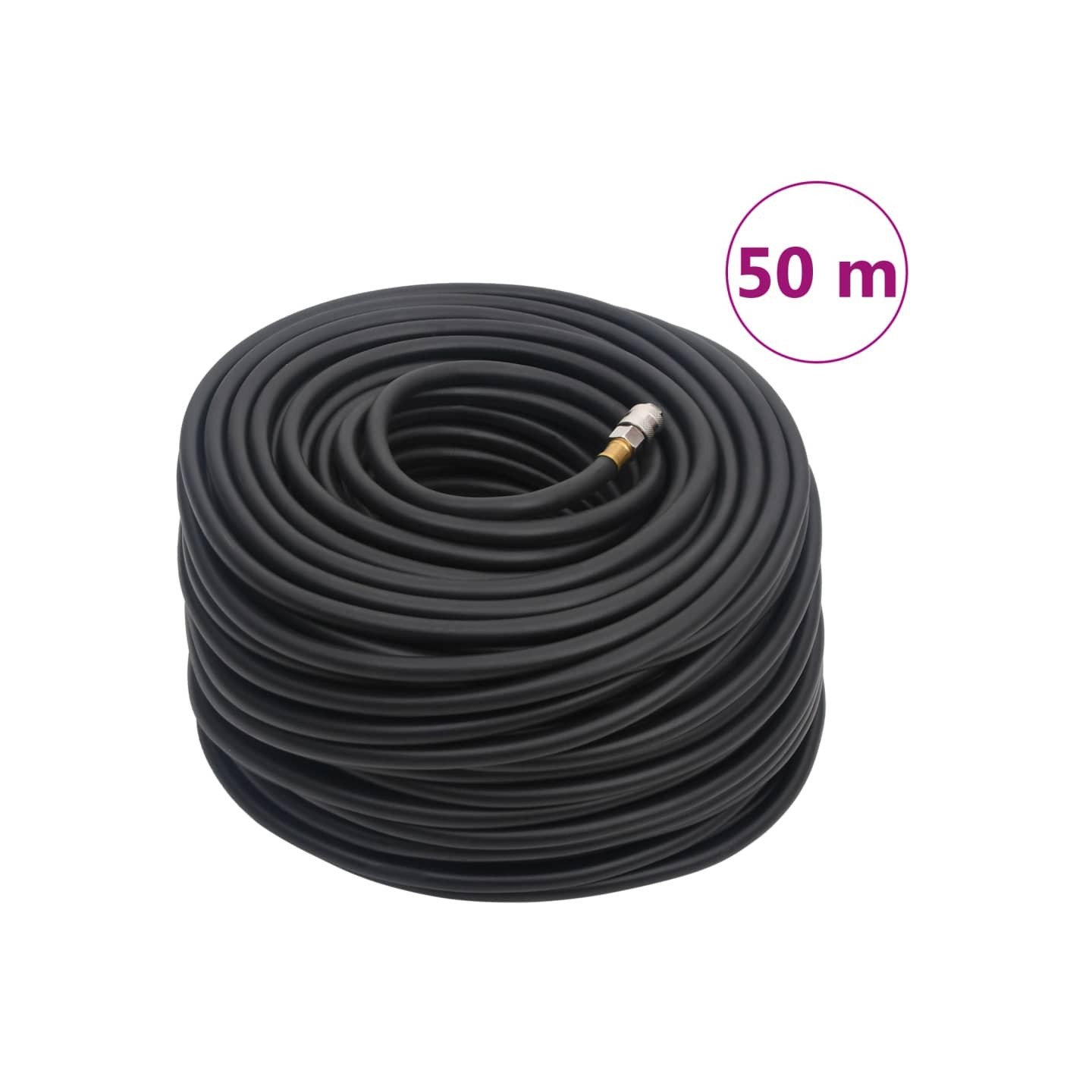 Tuyau d'air hybride noir 0,6" 50 m caoutchouc et PVC