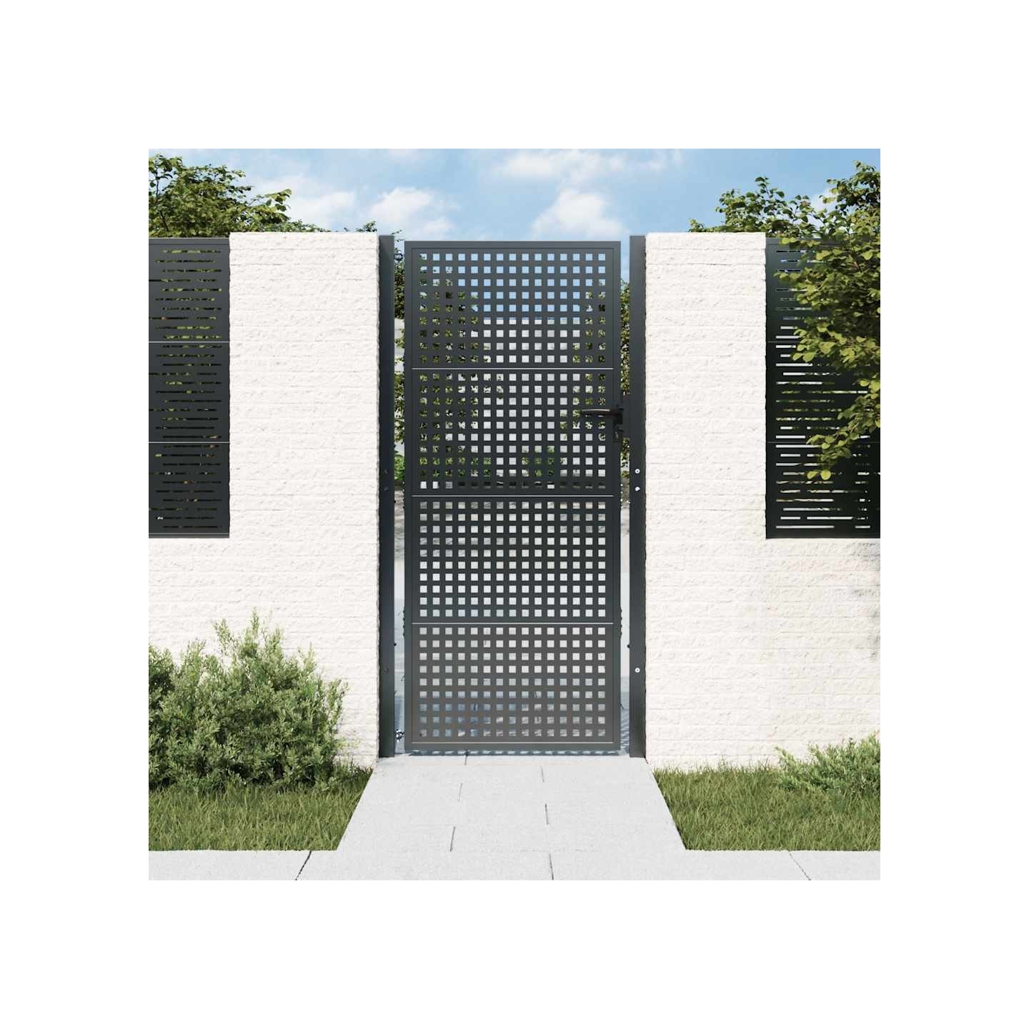 Portail de jardin Anthracite 100x175 cm Acier