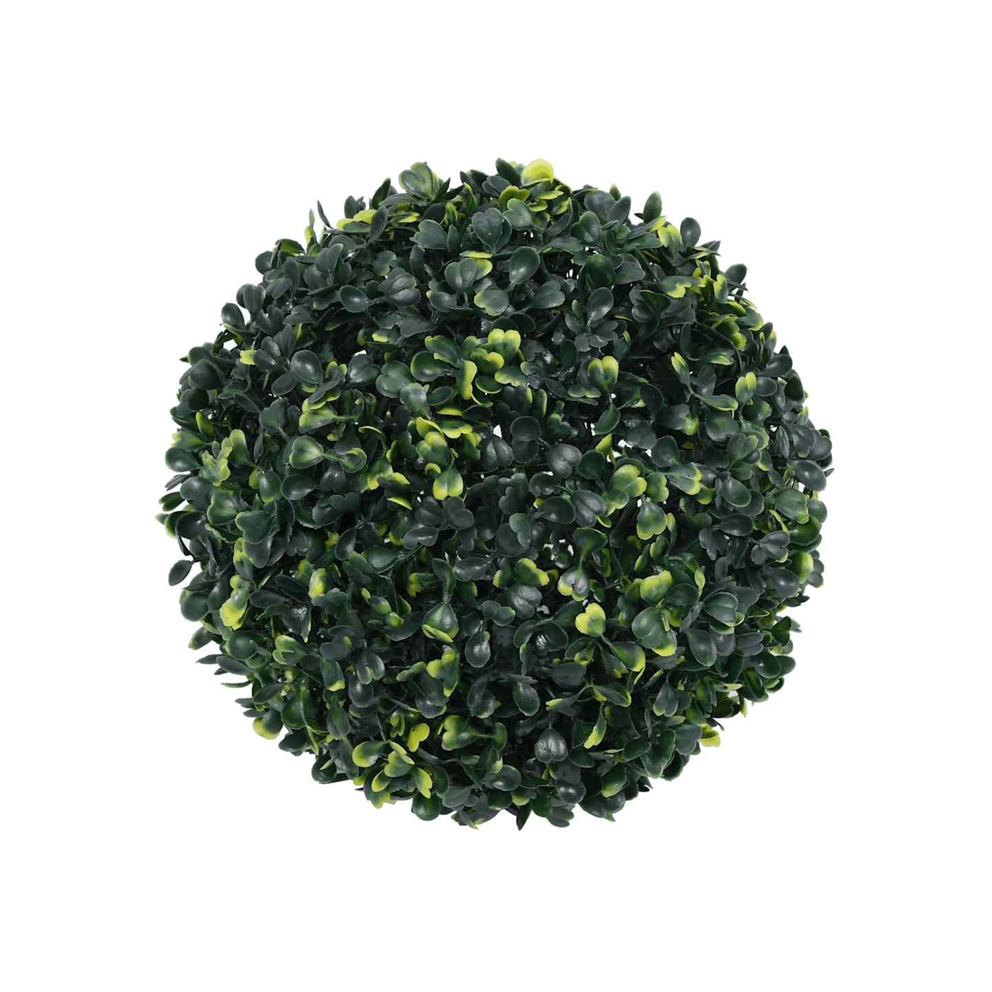 Boules de buis artificielles avec lumières LED 2 pcs vert 45 cm