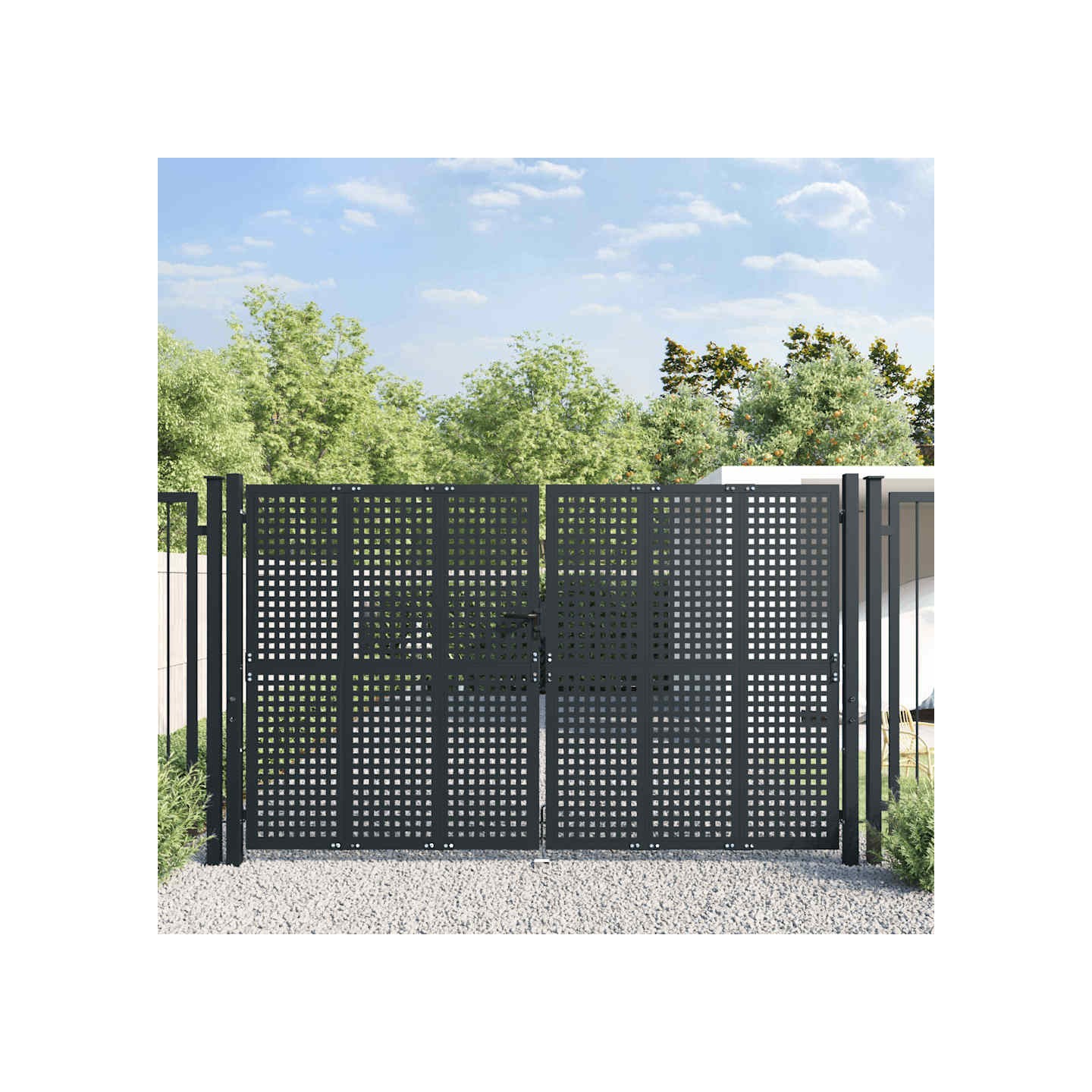 Portail de jardin Anthracite 300x200 cm Acier