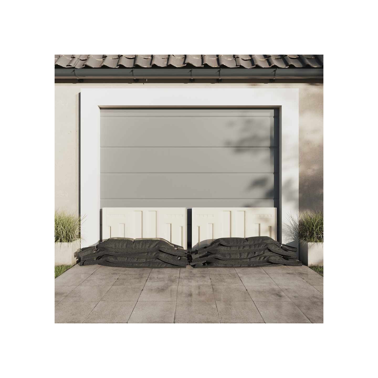 Sacs de sable 100 pcs vert foncé 103x25 cm PEHD