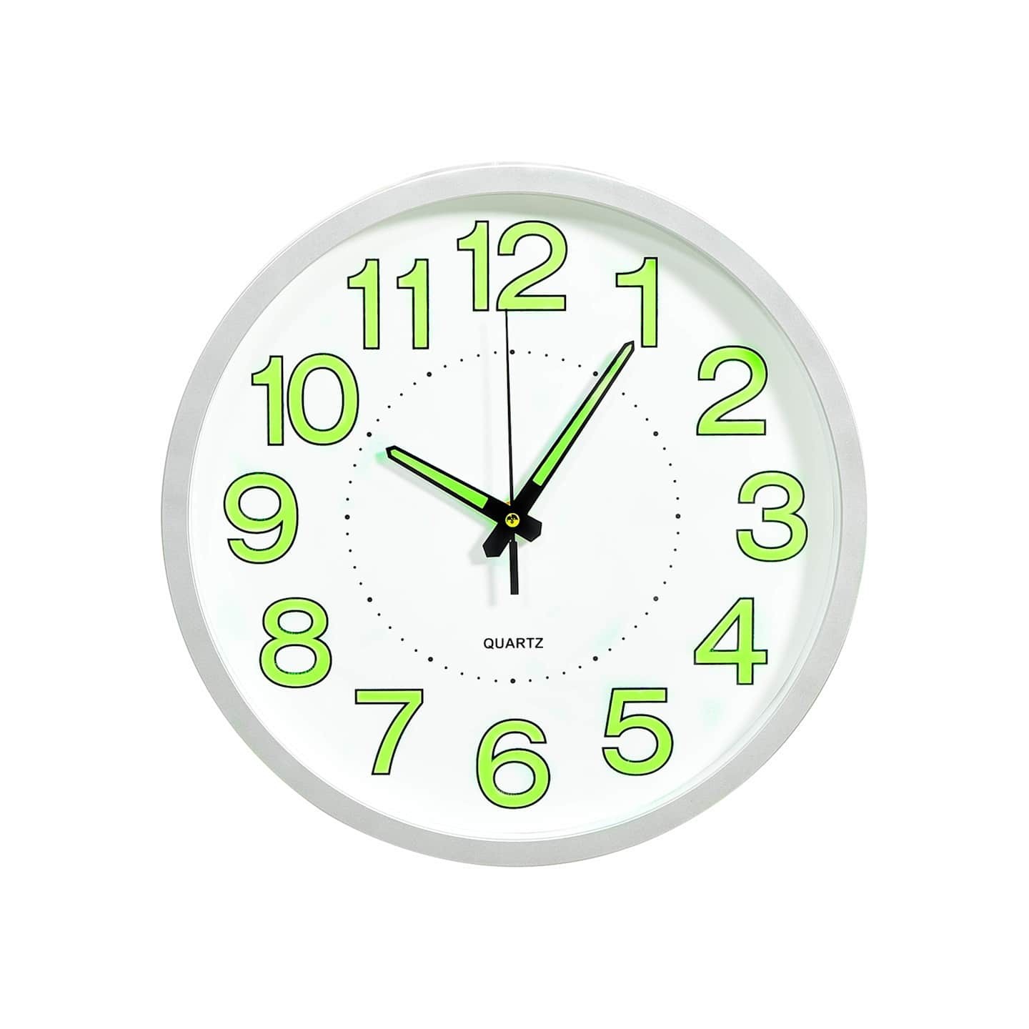 Horloge murale lumineuse Blanc 30 cm