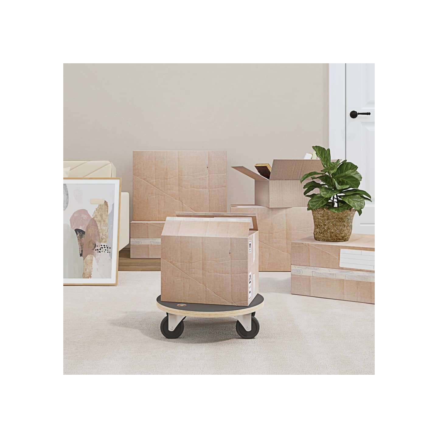 Chariots de transport 2 pcs rond Ø38x11,5 cm 250 kg