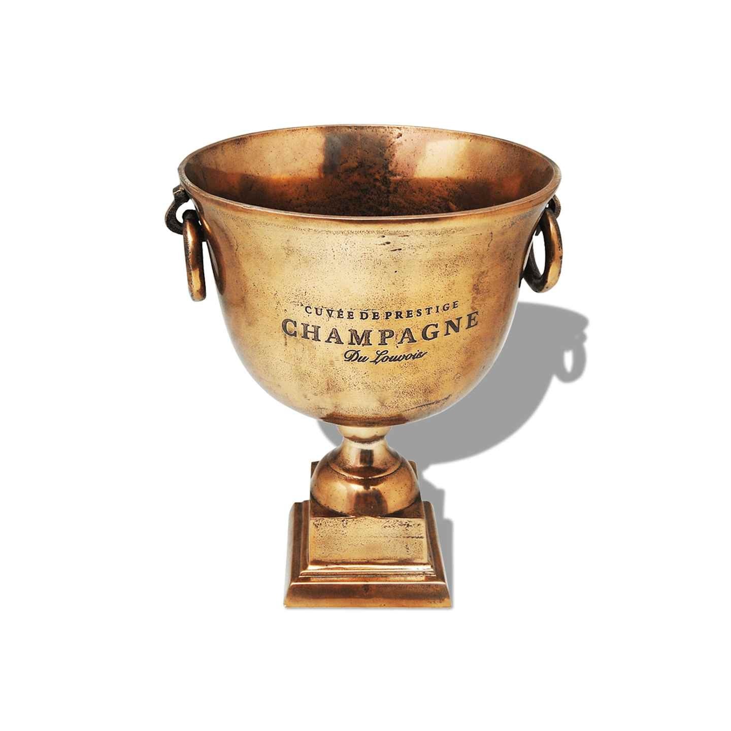 Refroidisseur à champagne Coupe de trophée Cuivre Marron