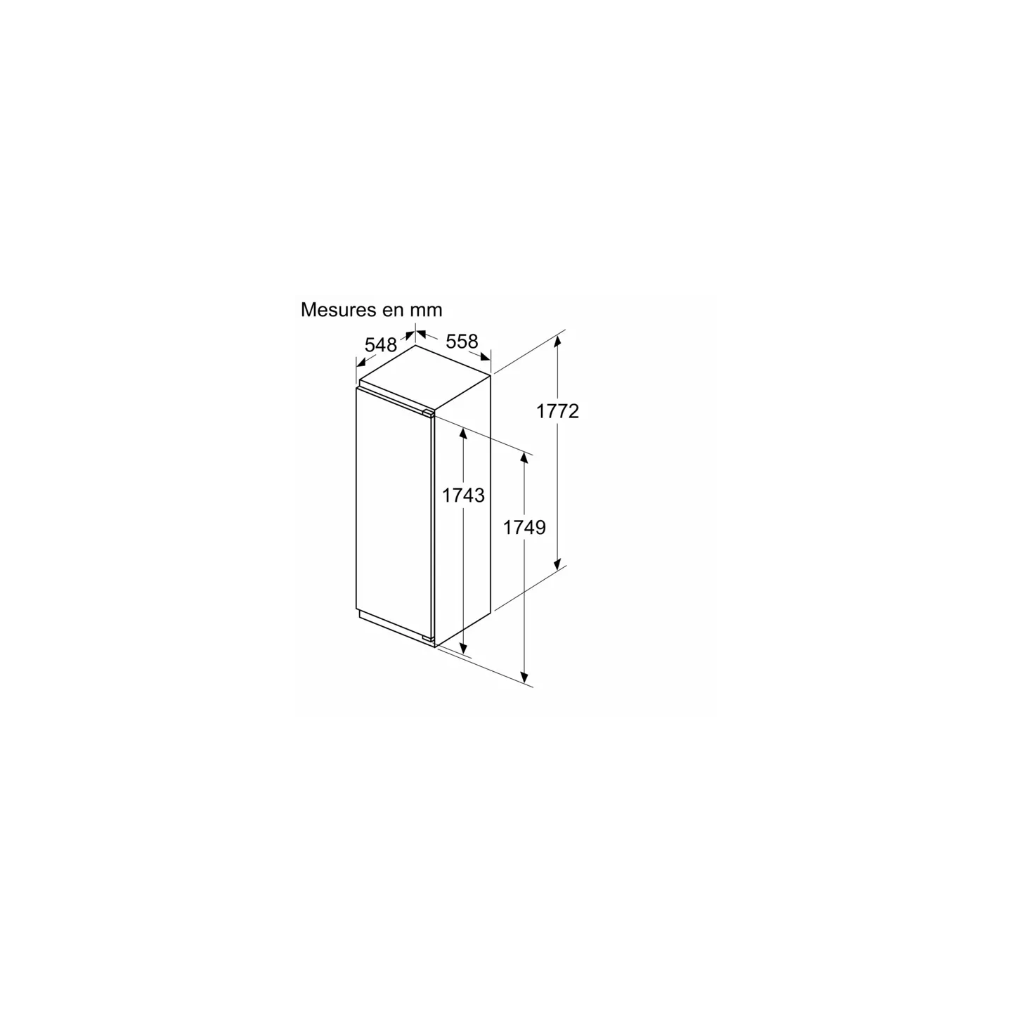 Réfrigérateur encastrable Siemens iQ300 KI82LVFE0 280 L | Nimestore