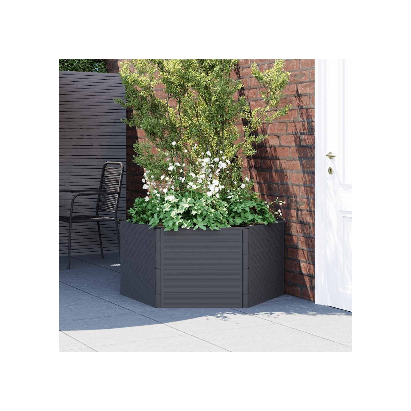 Jardinière anthracite PP