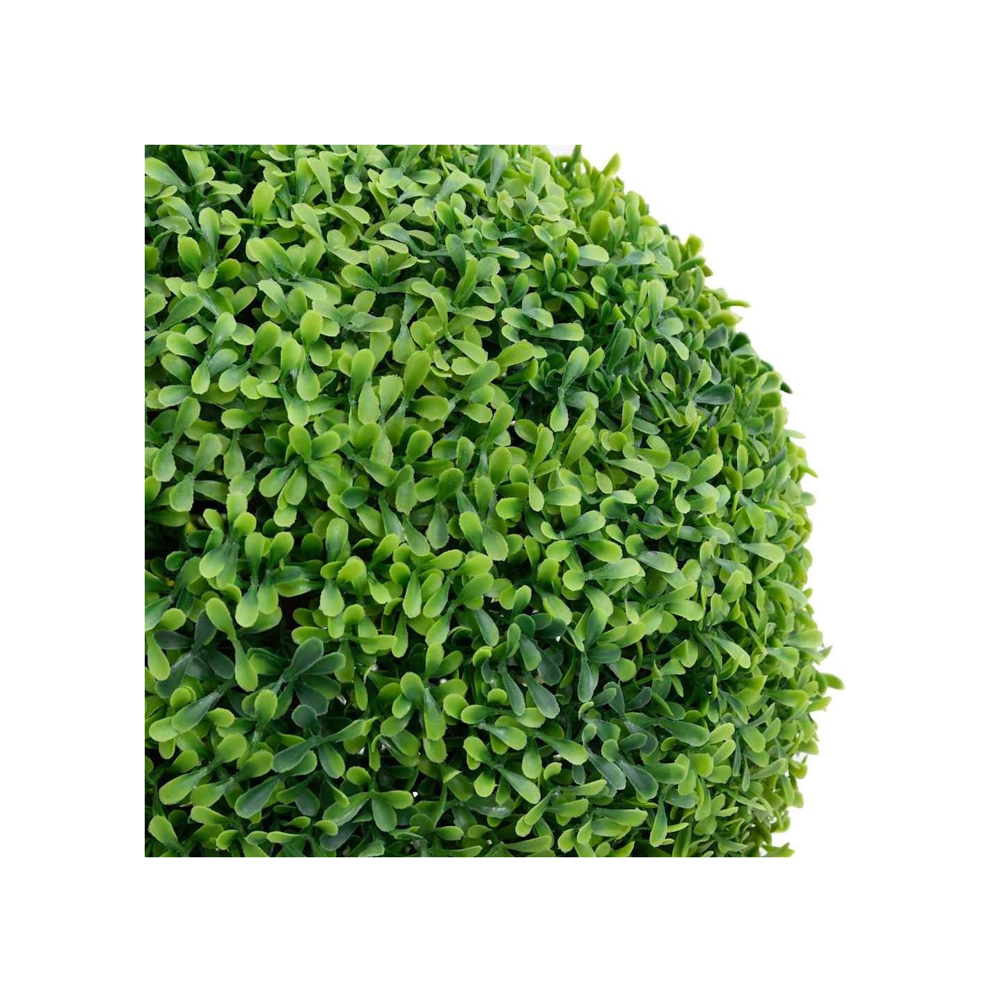 Plante de buis artificiel avec pot Forme de boule Vert 50 cm