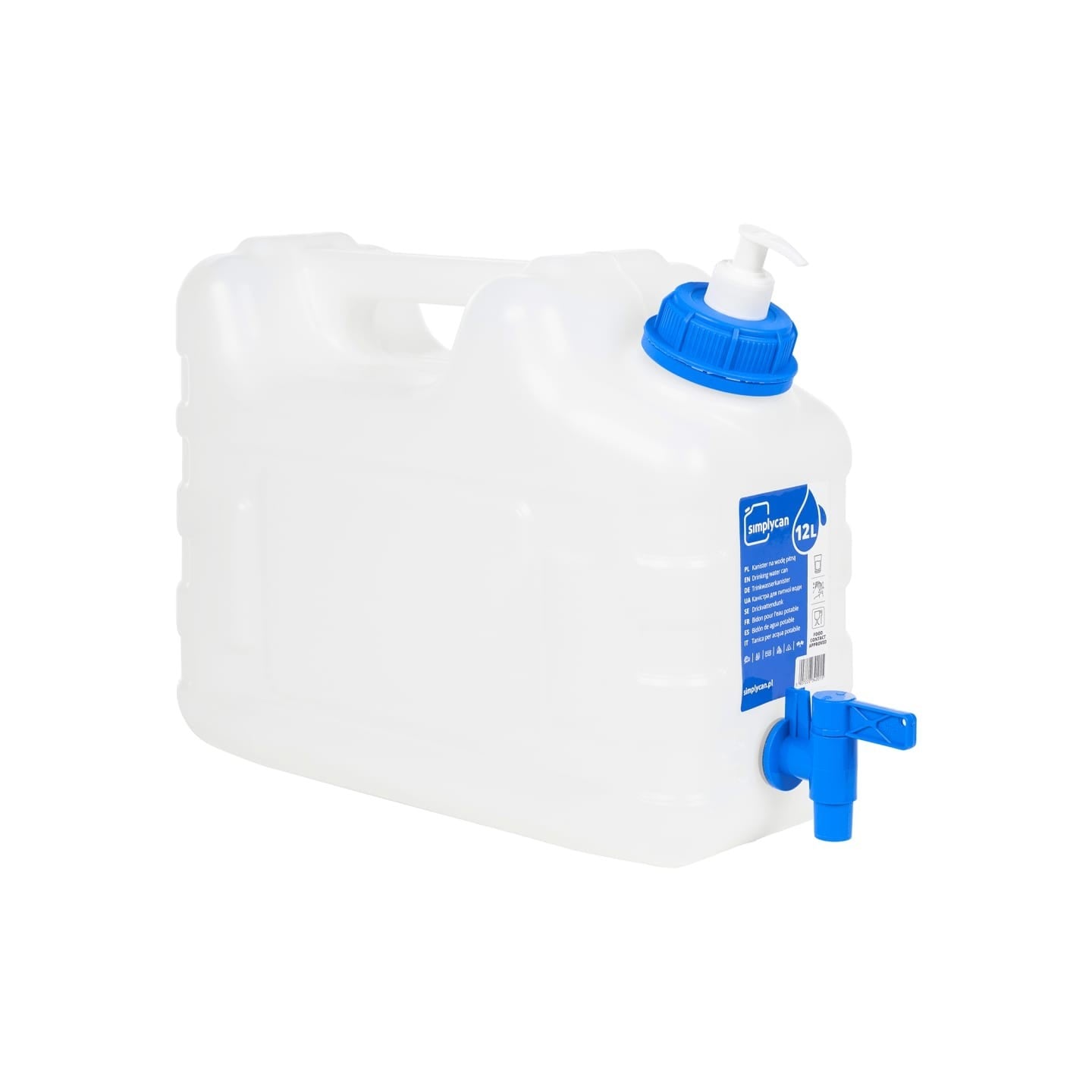 Bidon d'eau avec robinet distributeur de savon 10 L plastique