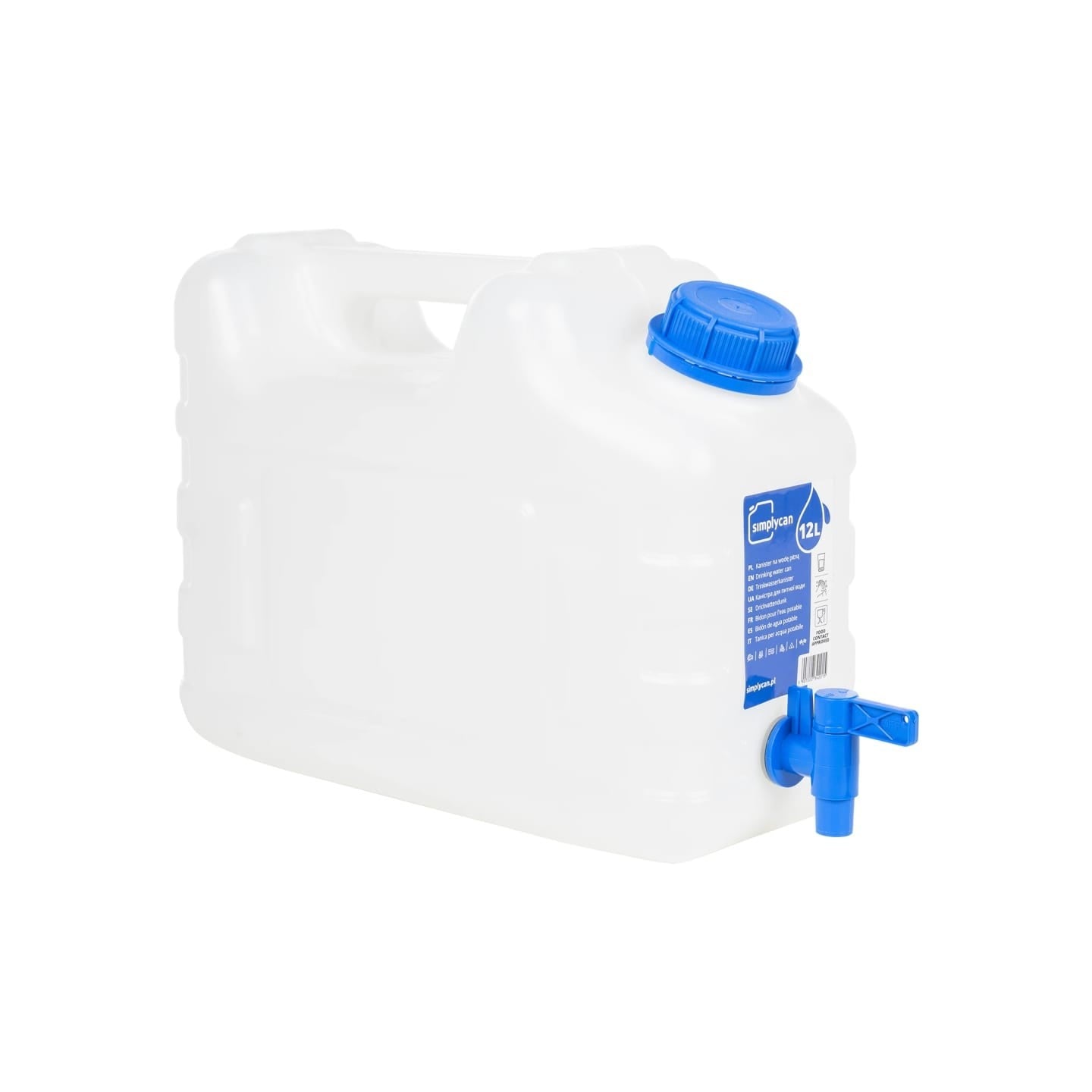 Réservoir d'eau avec robinet transparent 10 L plastique