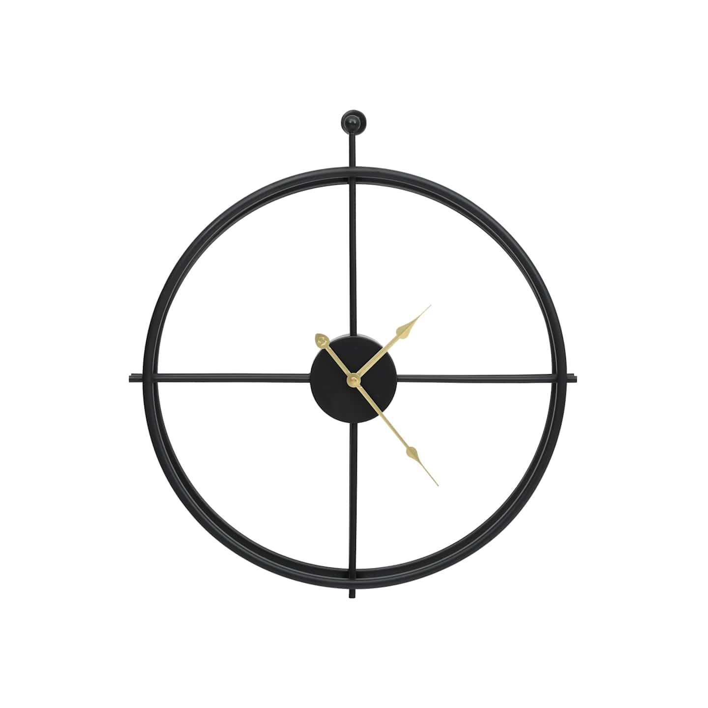 Horloge murale Noir 52 cm Fer