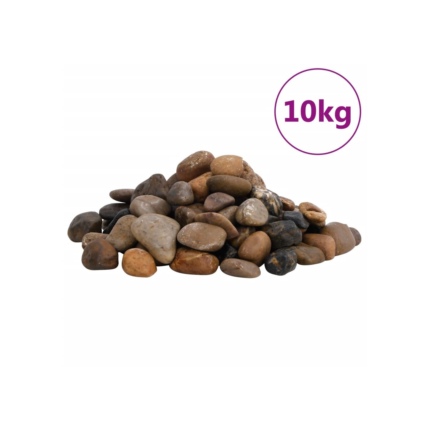 Galets polis 10 kg multicolores 2-5 cm