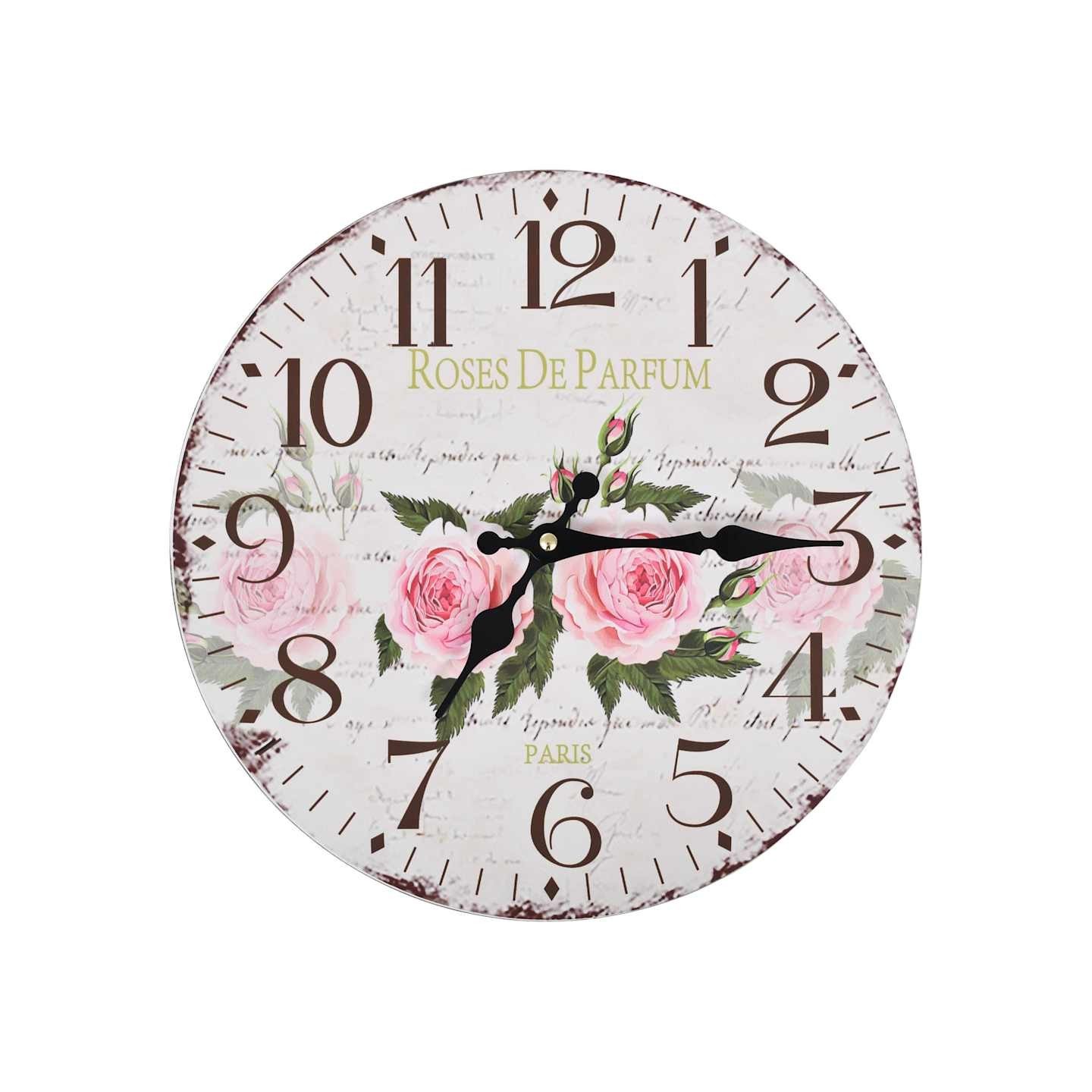 Horloge murale vintage Fleur 30 cm