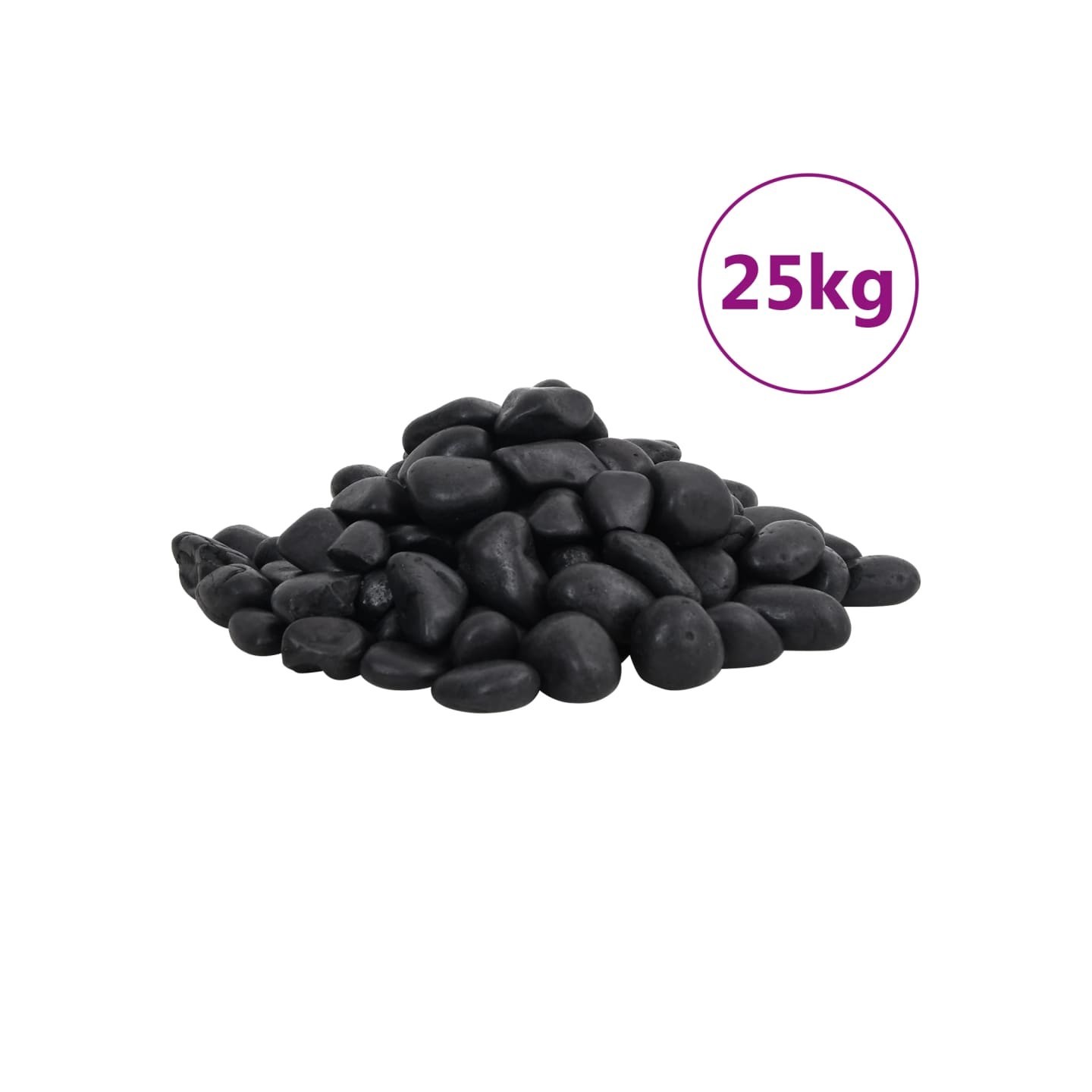 Galets polis 25 kg noir 2-5 cm
