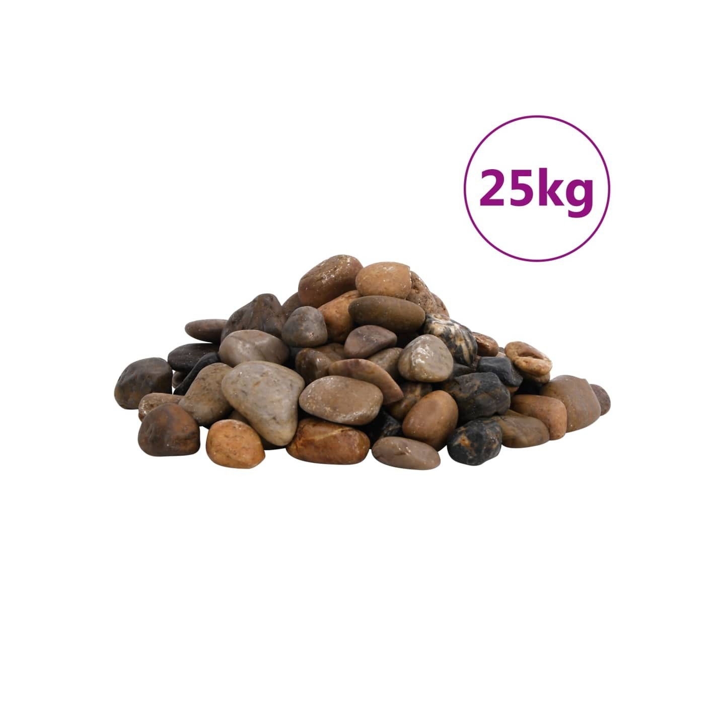 Galets polis 25 kg multicolores 2-5 cm