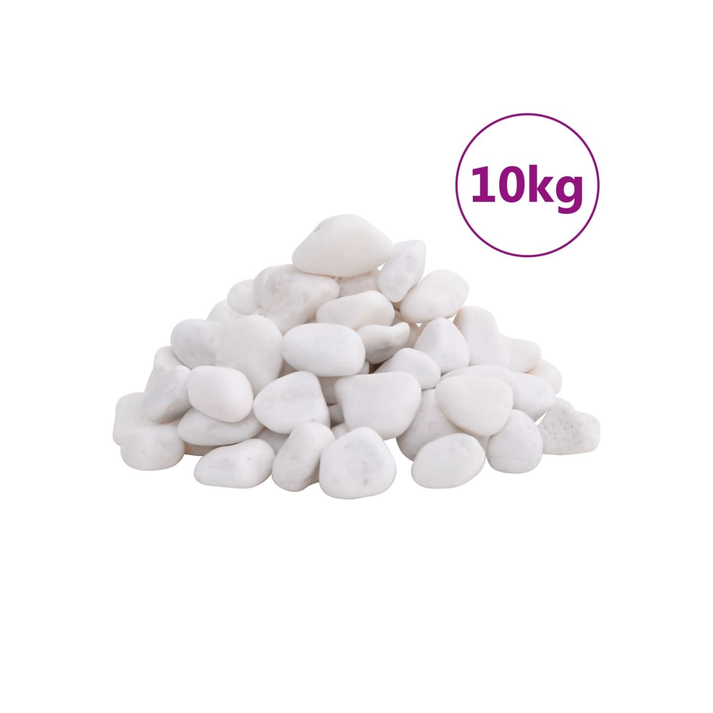 Galets polis 10 kg blanc 2-5 cm