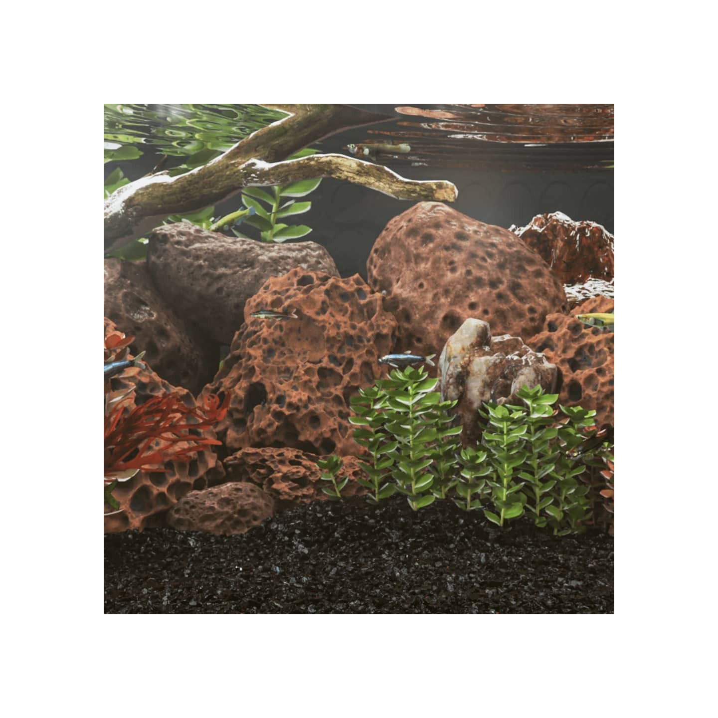 Roches volcaniques 25 kg rouge 10-30 cm