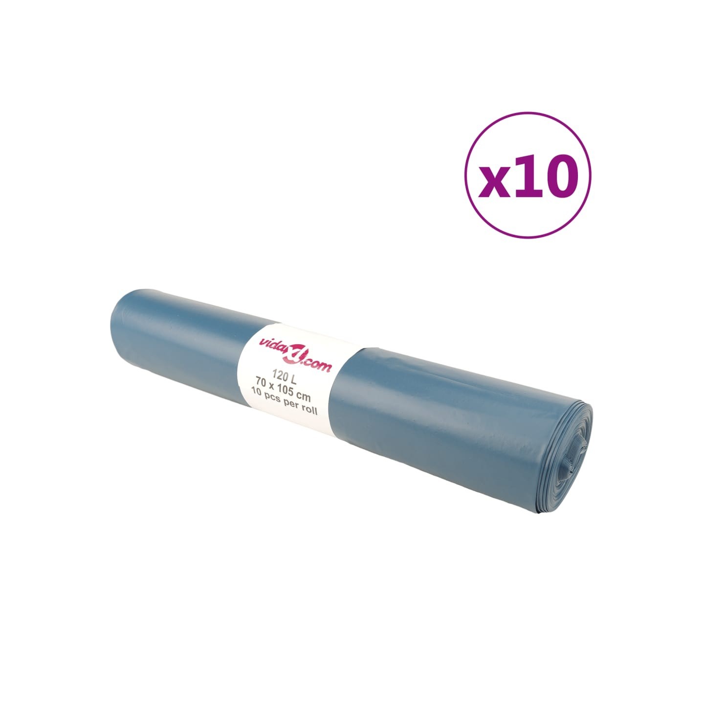 Sacs poubelles 100 pcs bleu 120 L