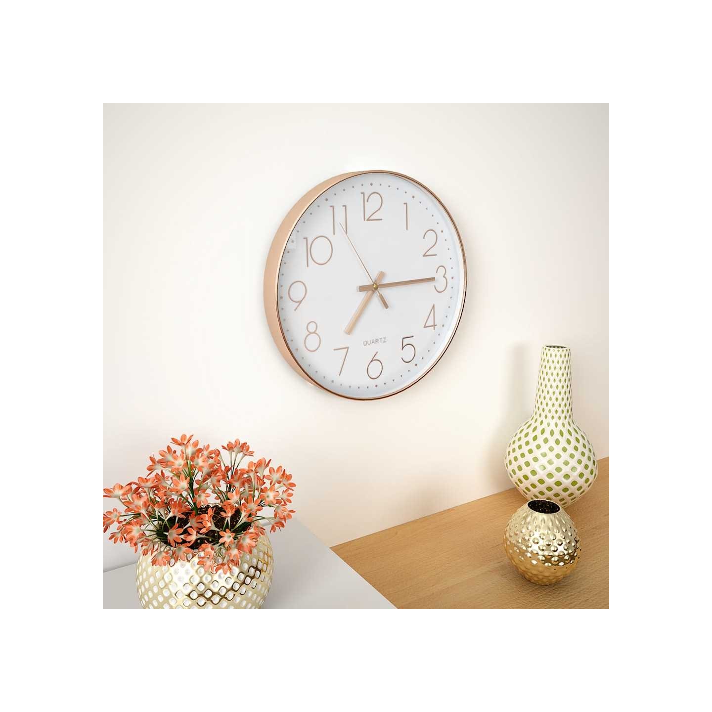 Horloge murale 30 cm Or rosé