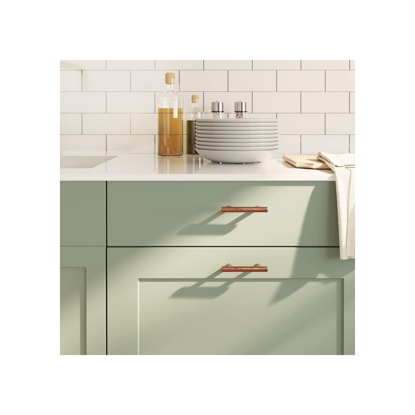 Poignées d'armoire 10 pcs bronze 64 mm acier inoxydable