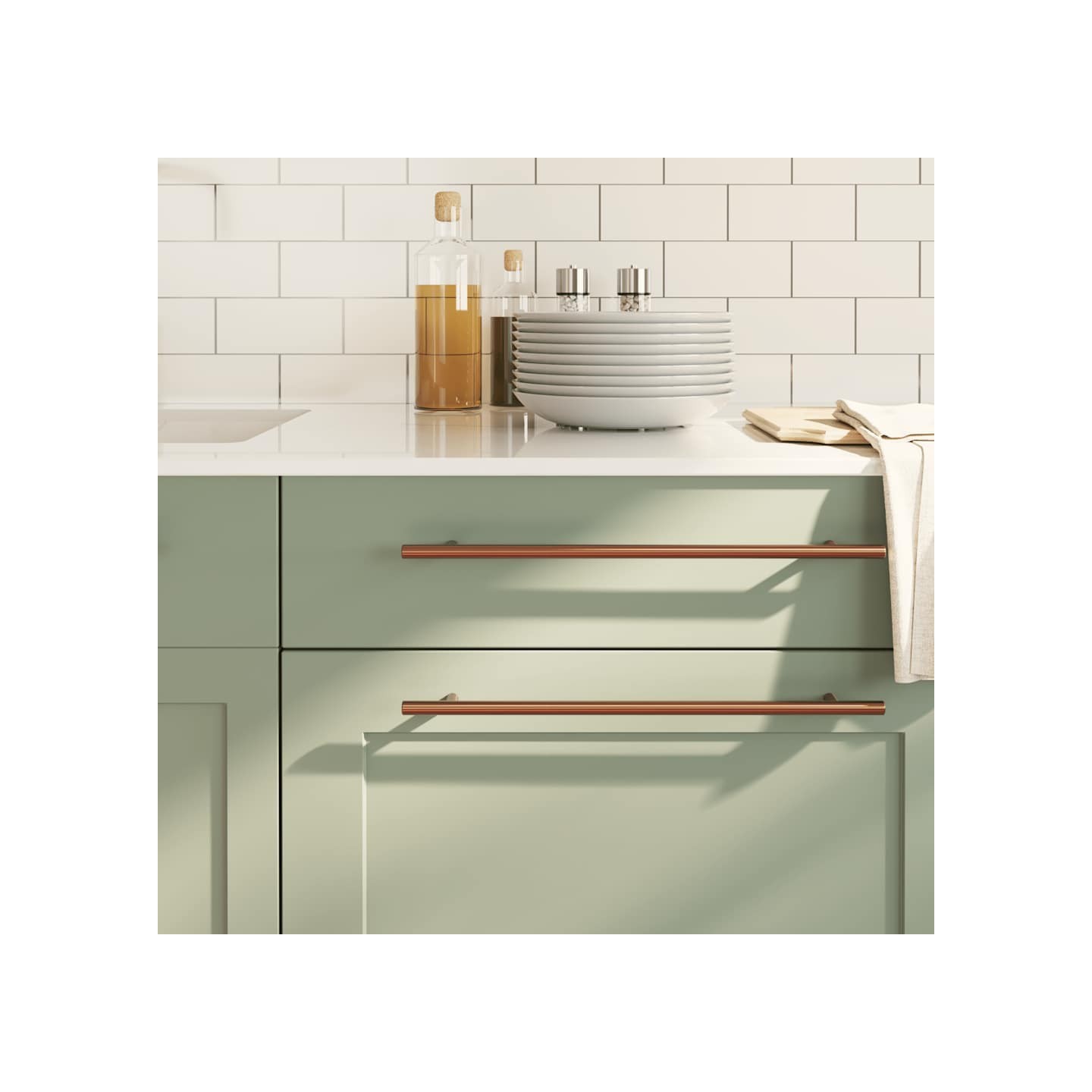 Poignées d'armoire 5 pcs bronze 320 mm acier inoxydable