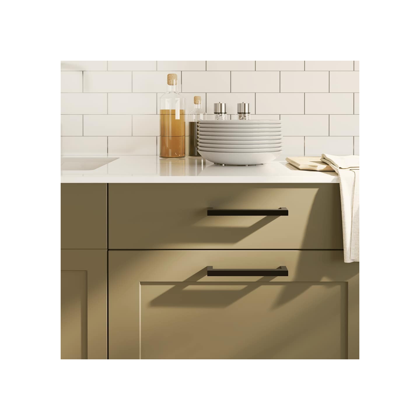 Poignées d'armoire 10 pcs noir 128 mm acier inoxydable