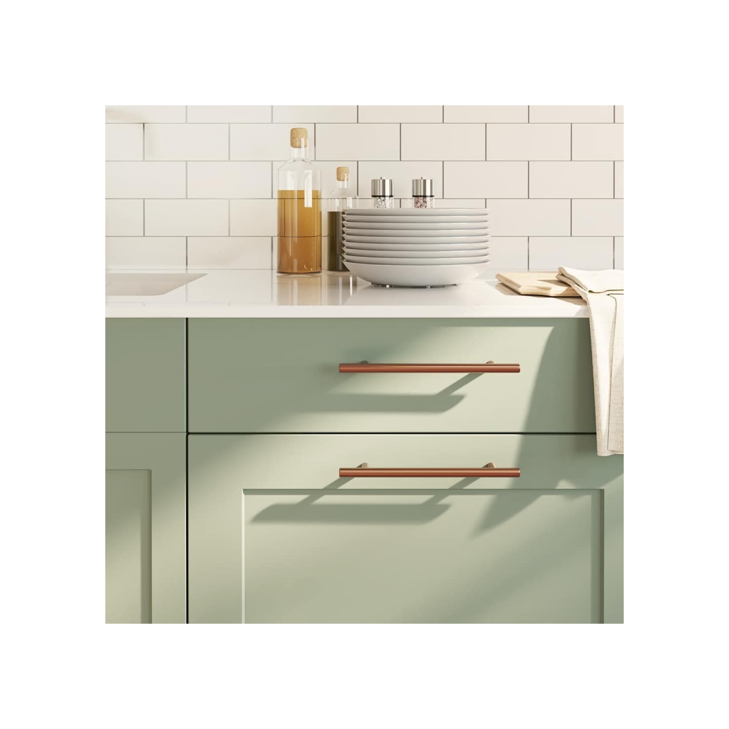 Poignées d'armoire 10 pcs bronze 160 mm acier inoxydable