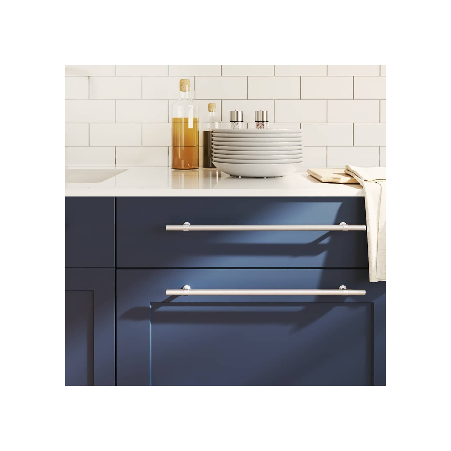 Poignées d'armoire 5 pcs argenté 320 mm acier inoxydable