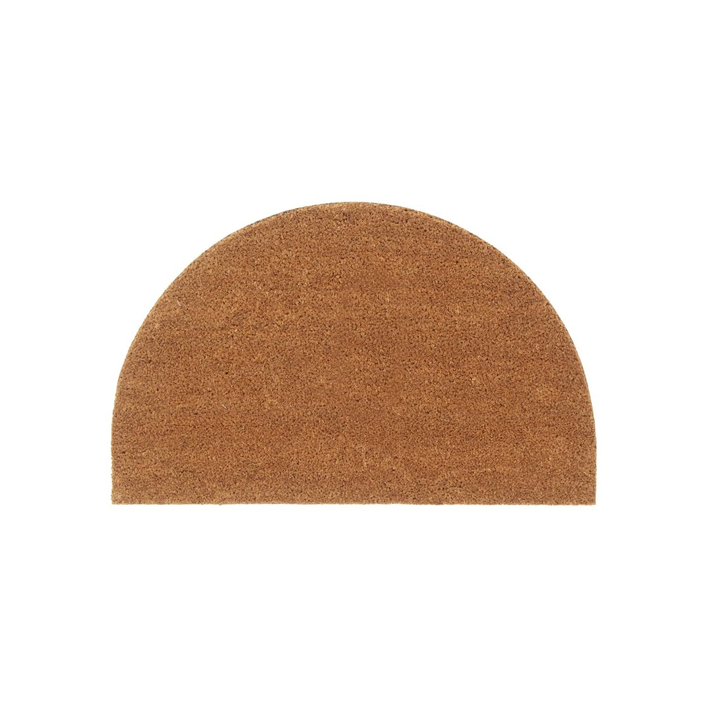Tapis de porte naturel demi-rond 50x80cm fibre de coco touffeté