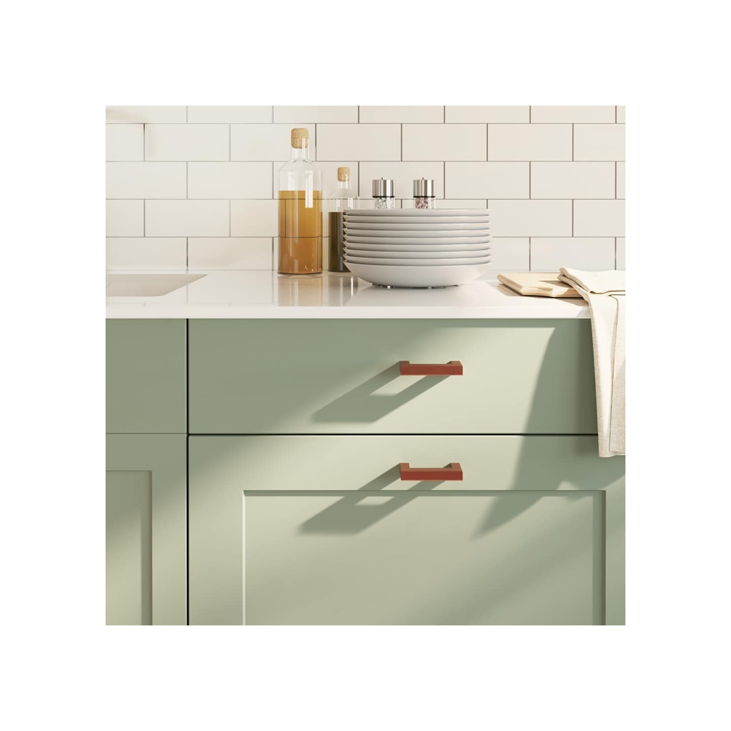 Poignées d'armoire 10 pcs bronze 64 mm acier inoxydable