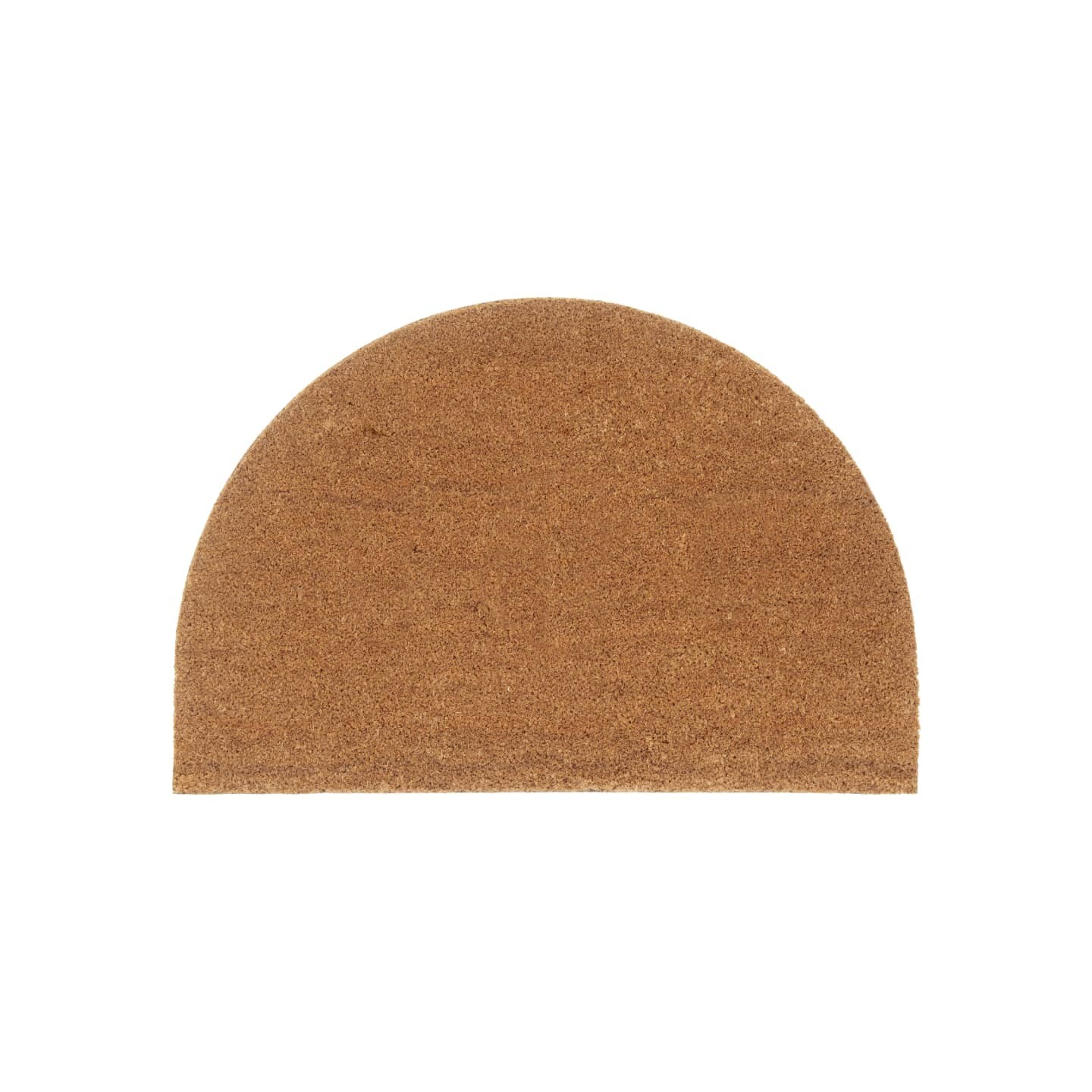Tapis de porte naturel demi-rond 60x90cm fibre de coco touffeté
