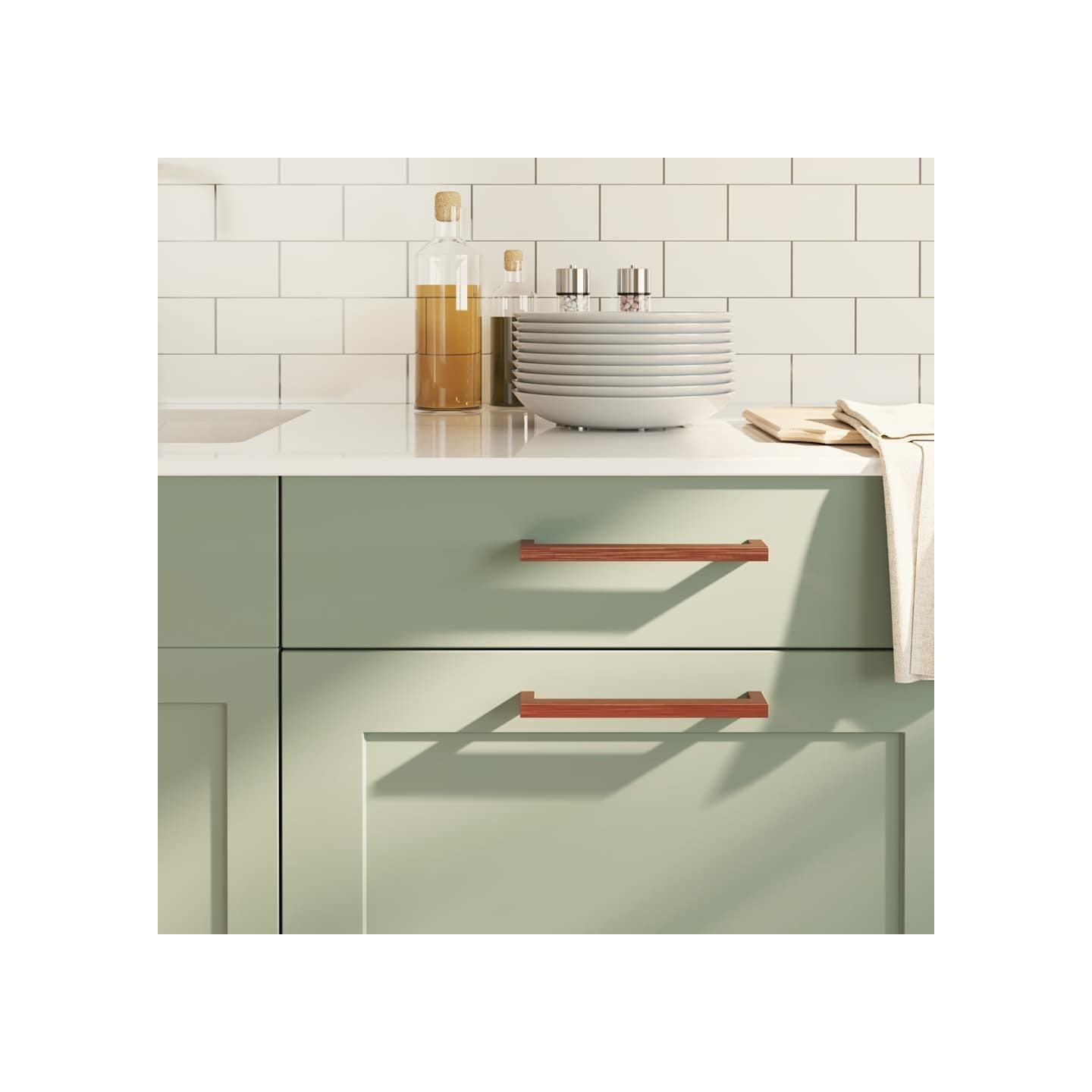 Poignées d'armoire 5 pcs bronze 192 mm acier inoxydable