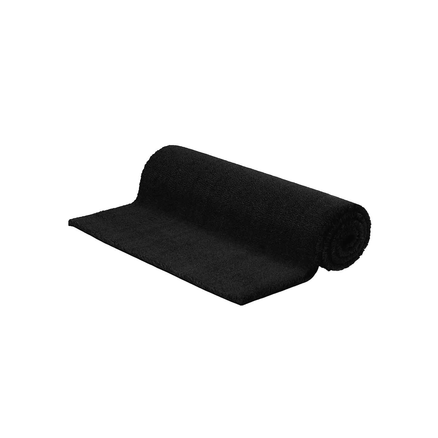 Tapis de porte noir 100x200 cm fibre de coco touffeté