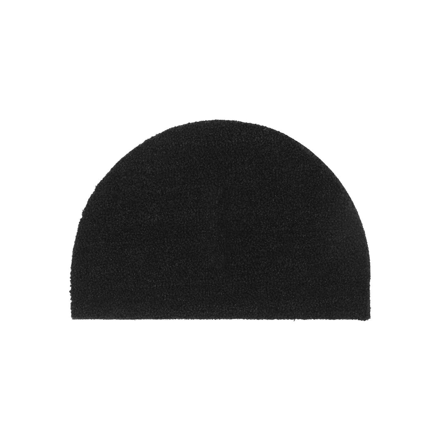 Tapis de porte noir demi-rond 40x60 cm fibre de coco touffeté