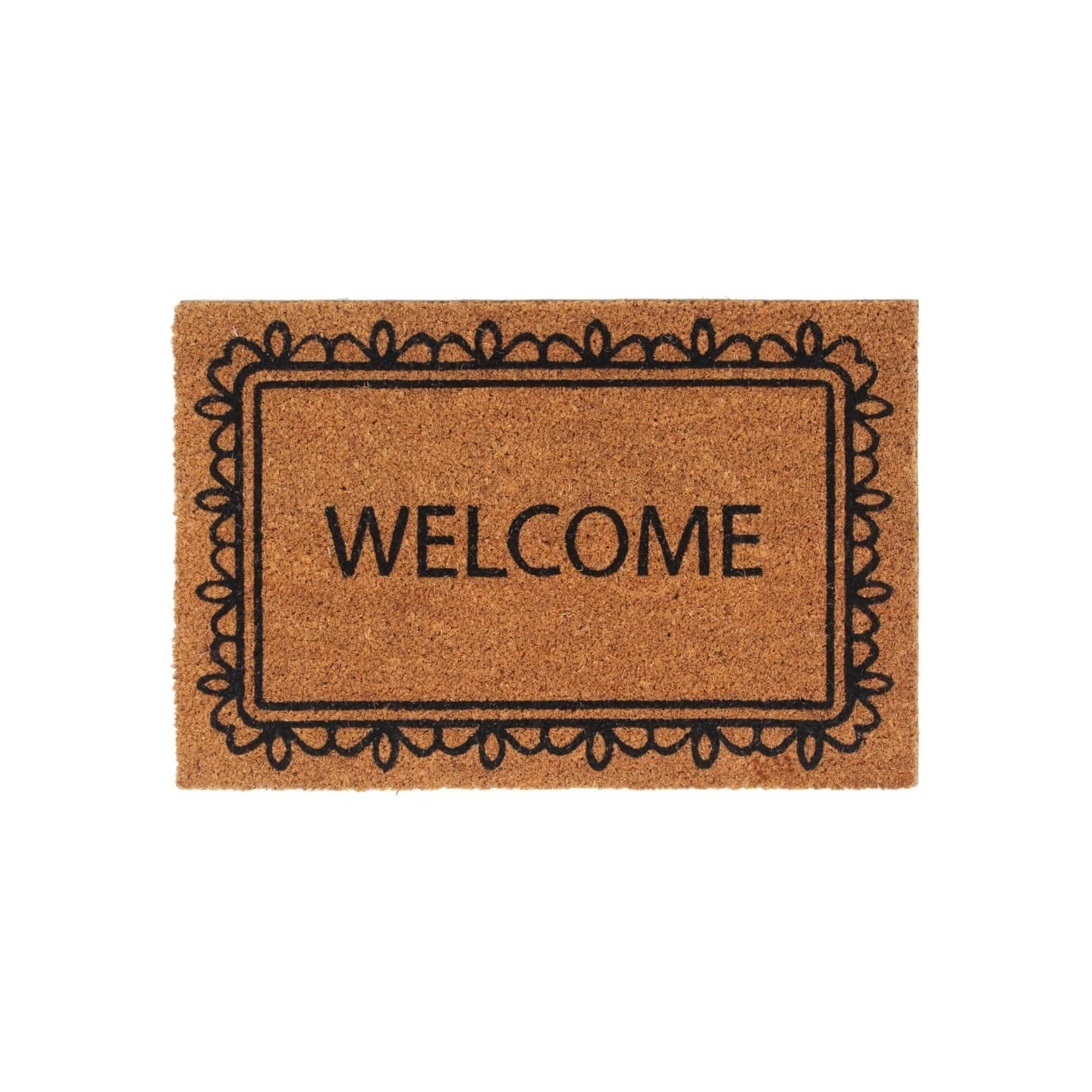 Tapis de porte naturel 40x60 cm fibre de coco touffeté