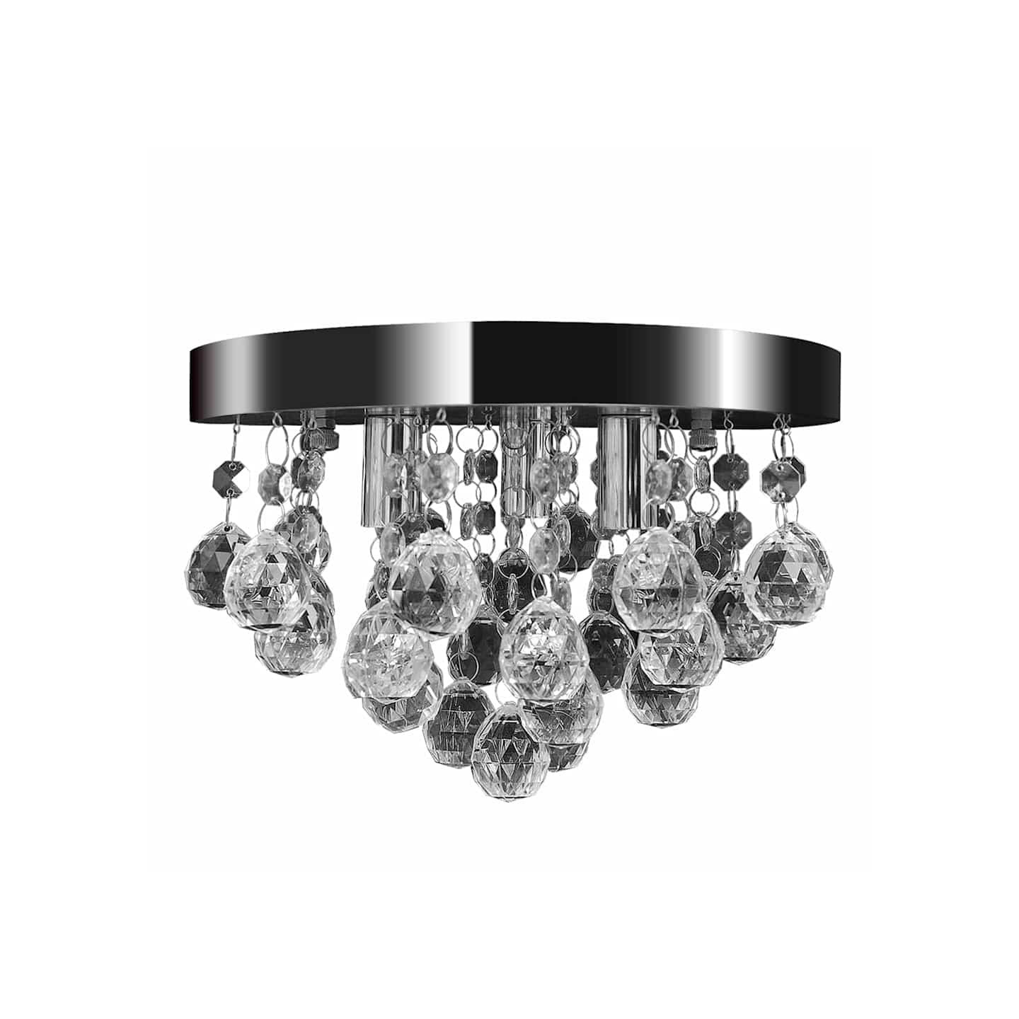 Lustre suspendu Design de cristal Chrome