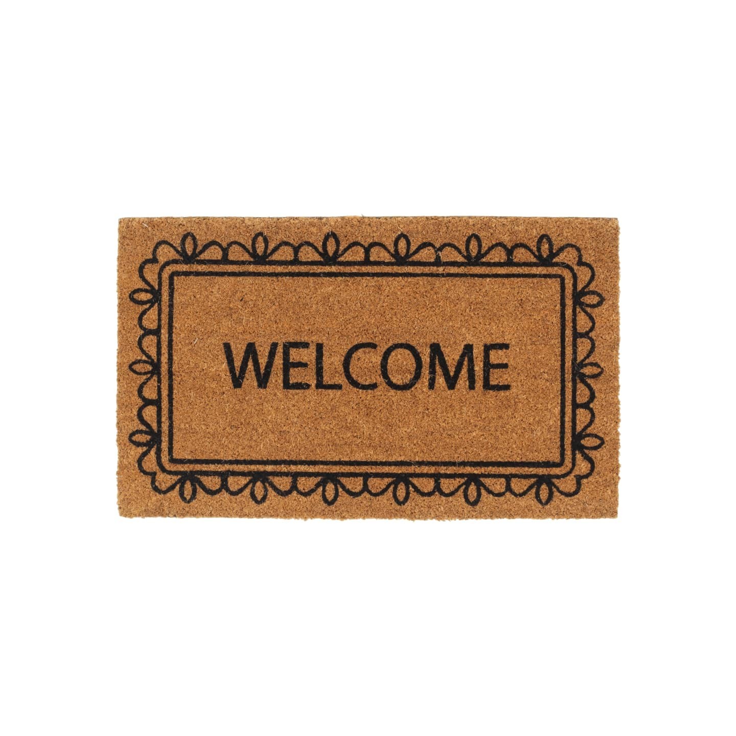 Tapis de porte naturel 45x75 cm fibre de coco touffeté