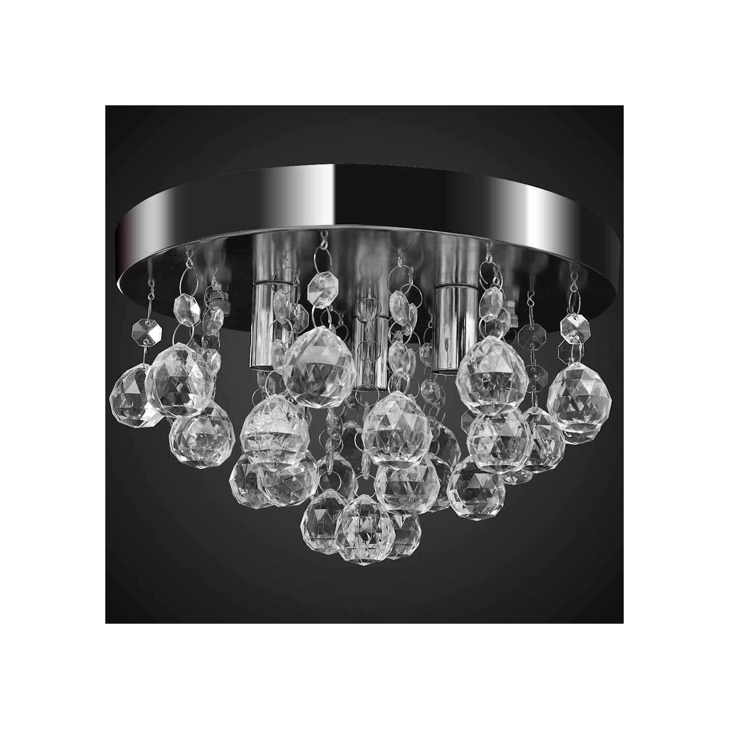 Lustre suspendu Design de cristal Chrome