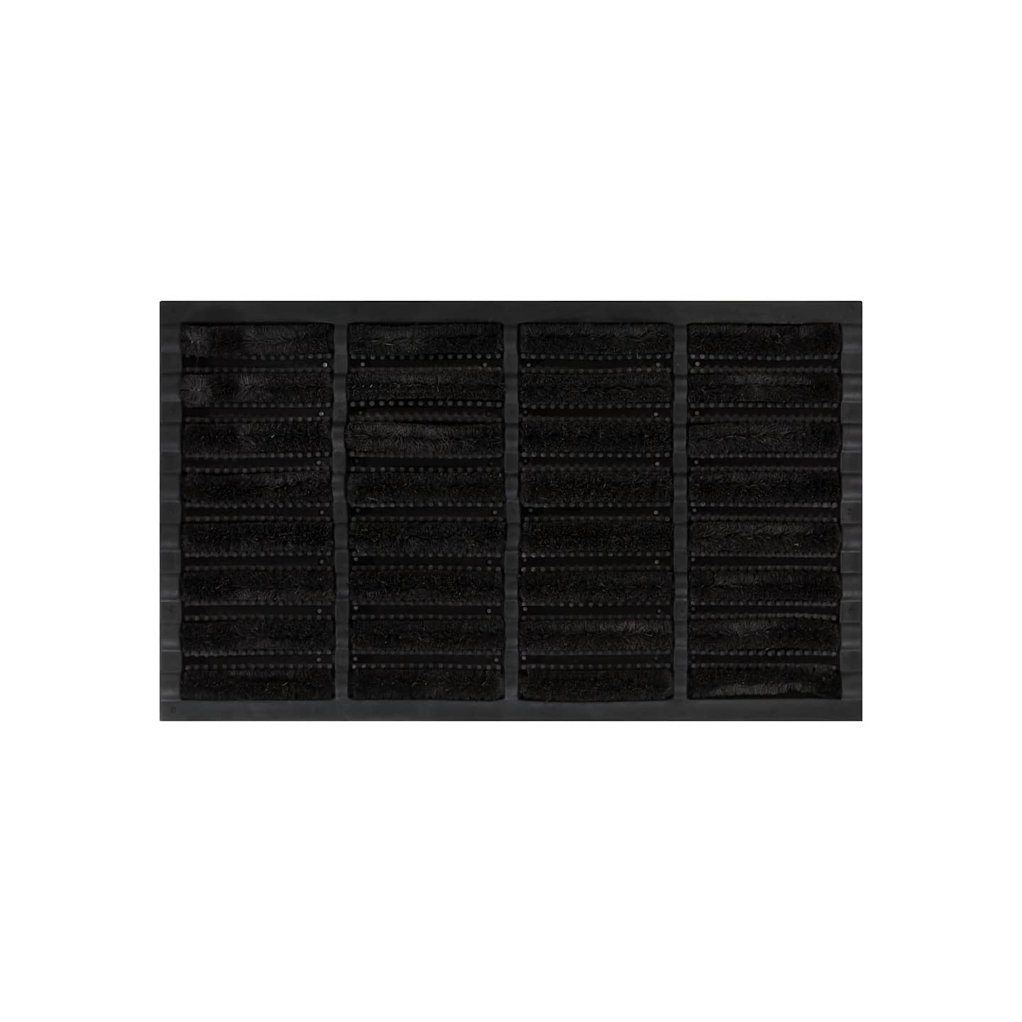 Paillasson rectangulaire 45x75 cm caoutchouc et fibre de coco