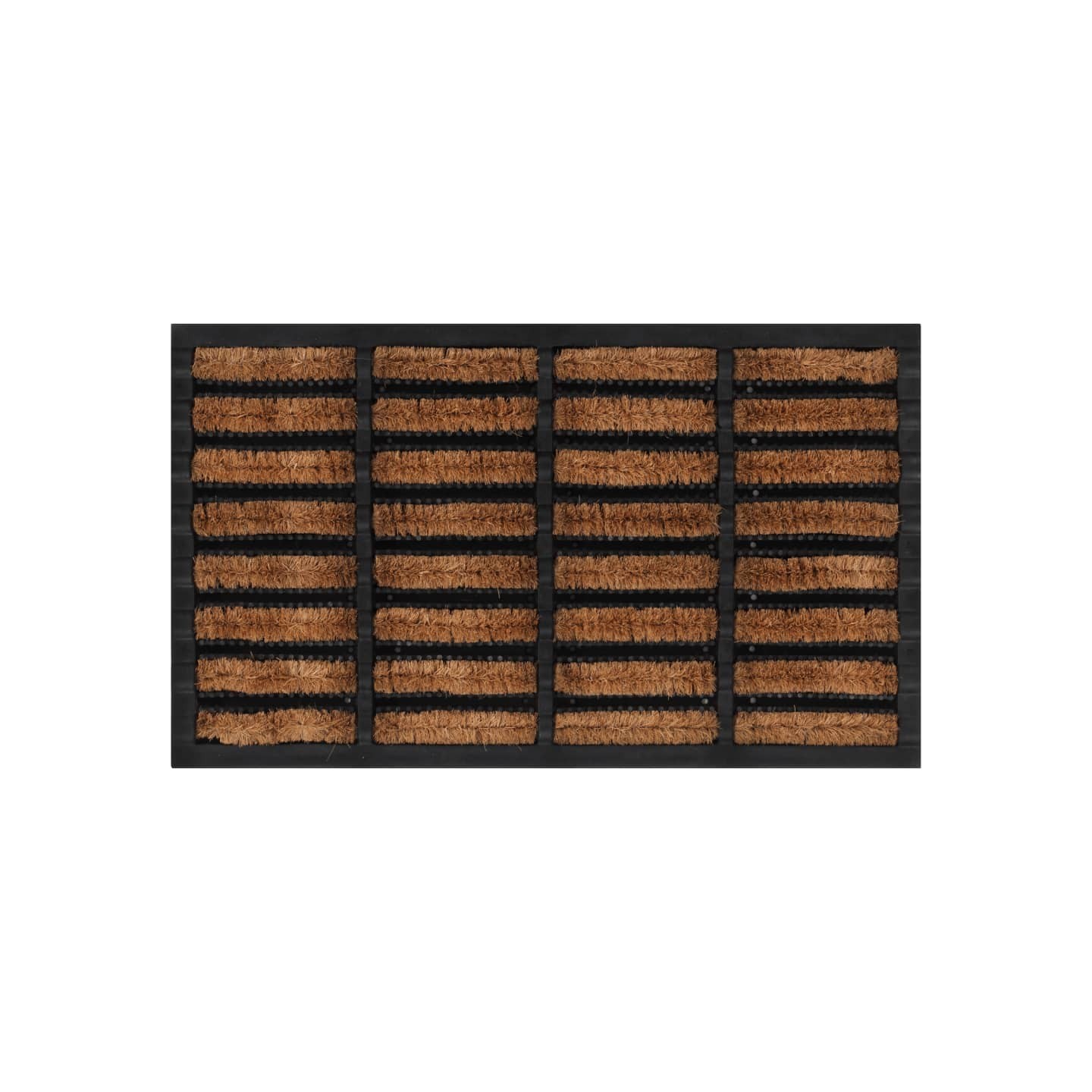 Paillasson rectangulaire 45x75 cm caoutchouc et fibre de coco