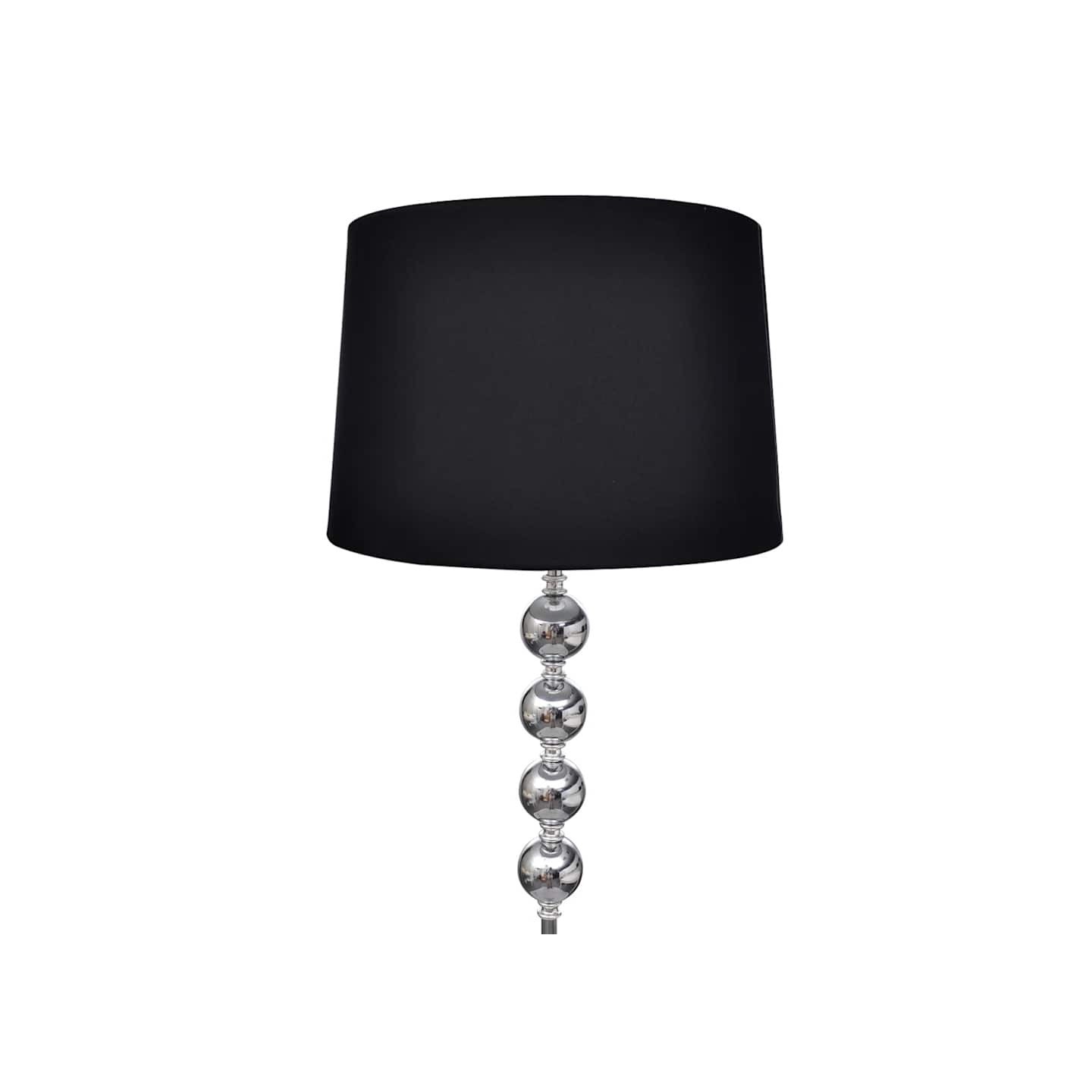 Lampadaire avec support haut Décoration à 4 boules Noir