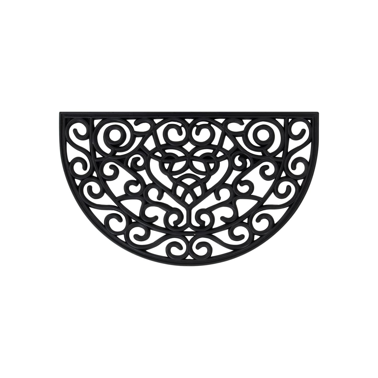 Tapis de porte demi-rond 45x75 cm caoutchouc