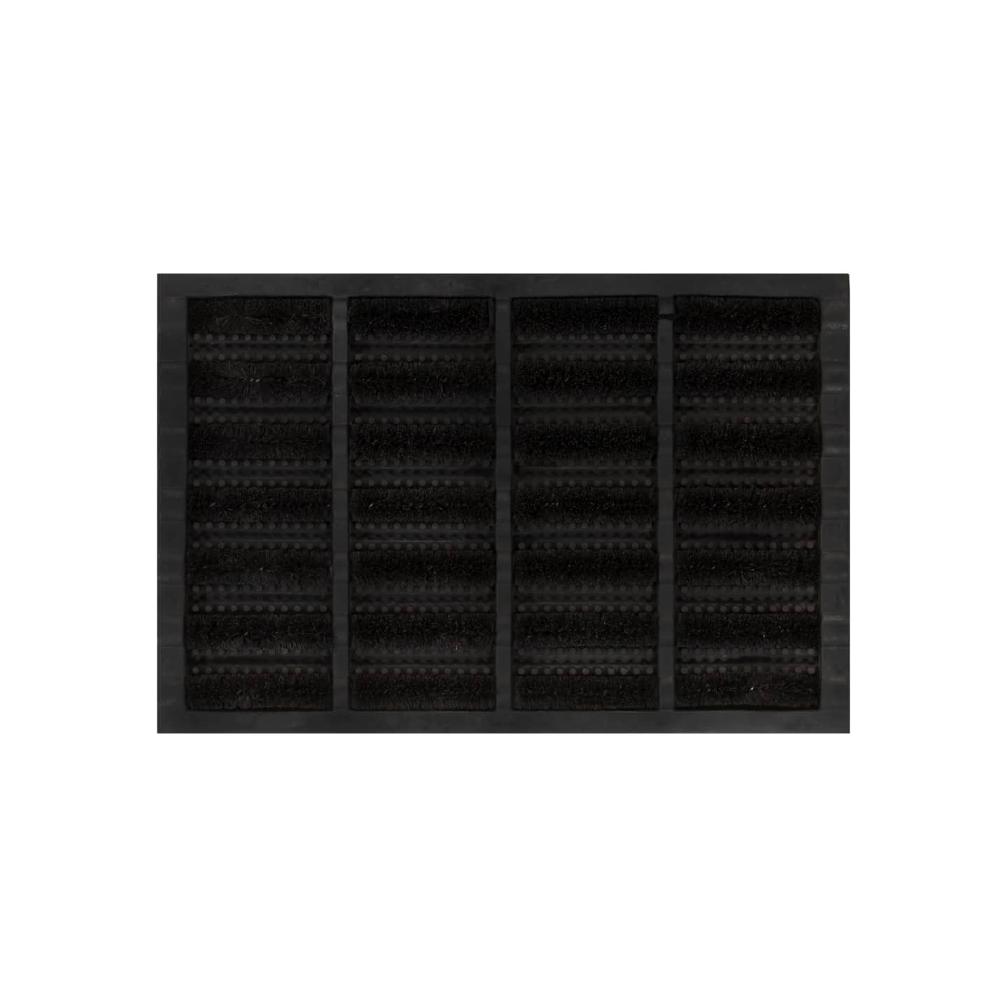 Paillasson rectangulaire 40x60 cm caoutchouc et fibre de coco