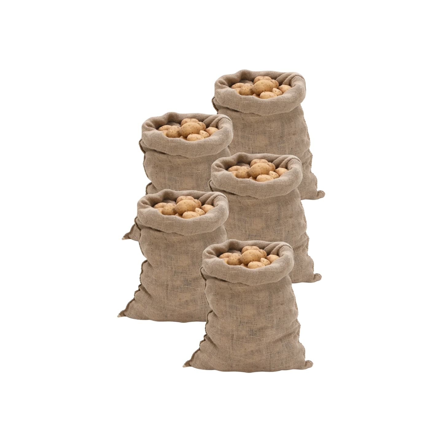 Sacs en jute 5 pièces 60x105 cm 100 % jute 220 g/m²