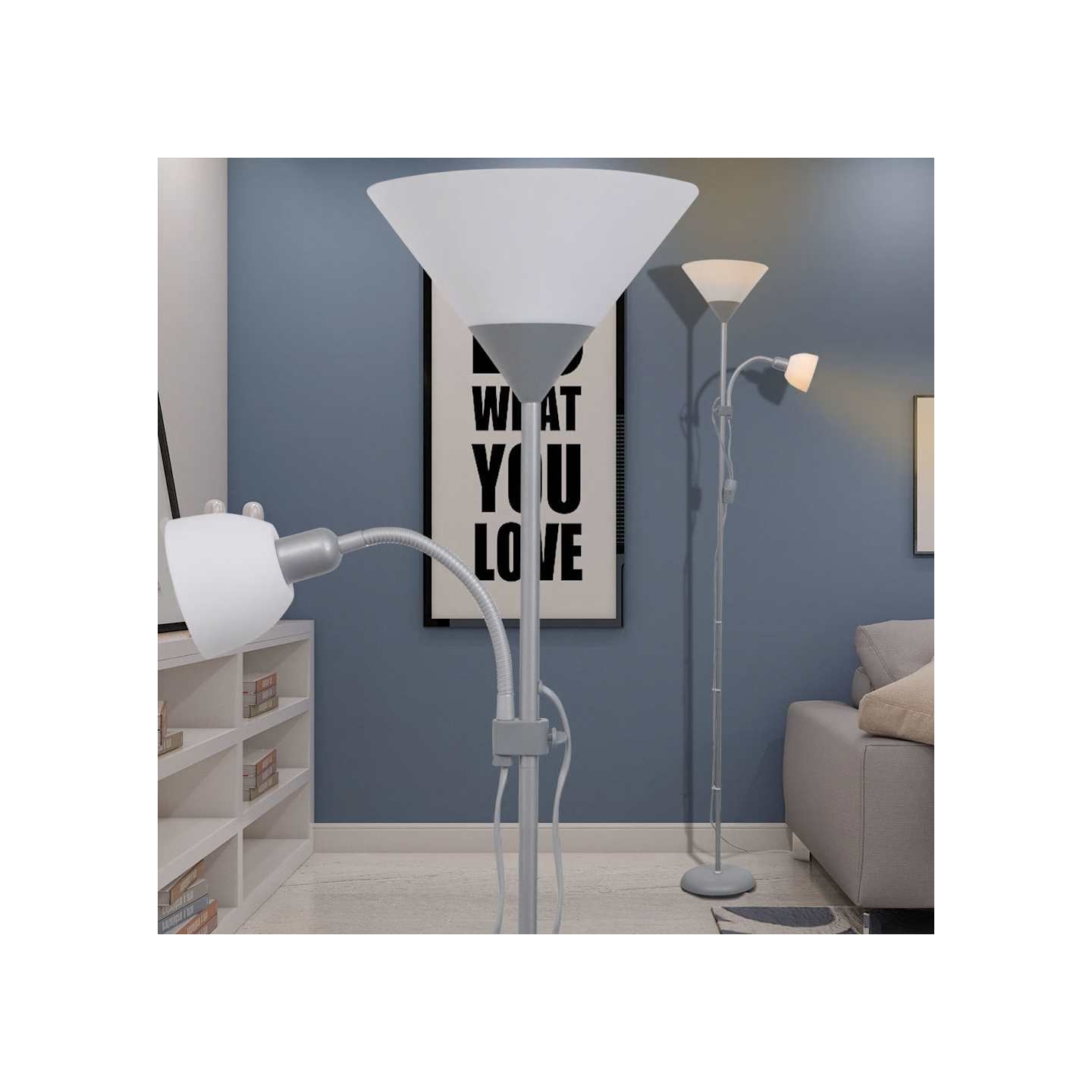 Lampadaire Gris